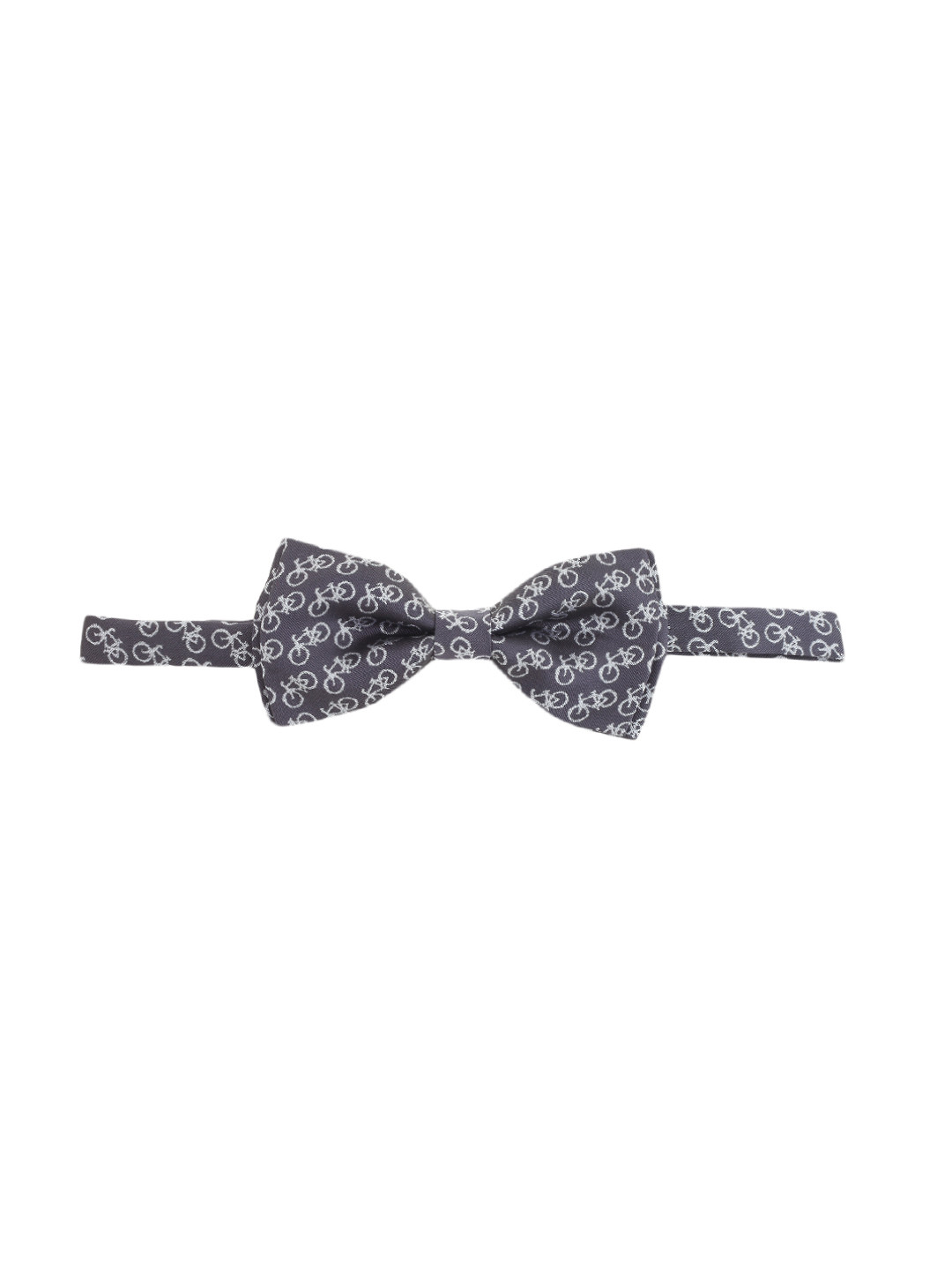 Alvaro Castagnino Grey Cycle Print Bow Tie