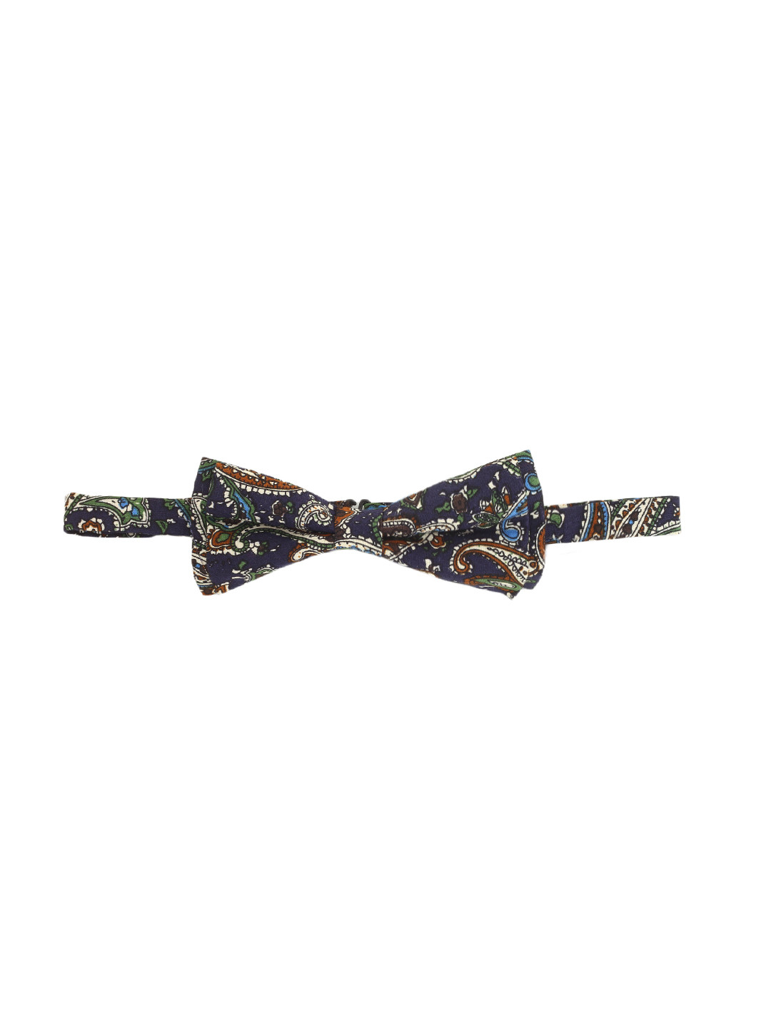 Alvaro Castagnino Navy Paisley Print Bow Tie