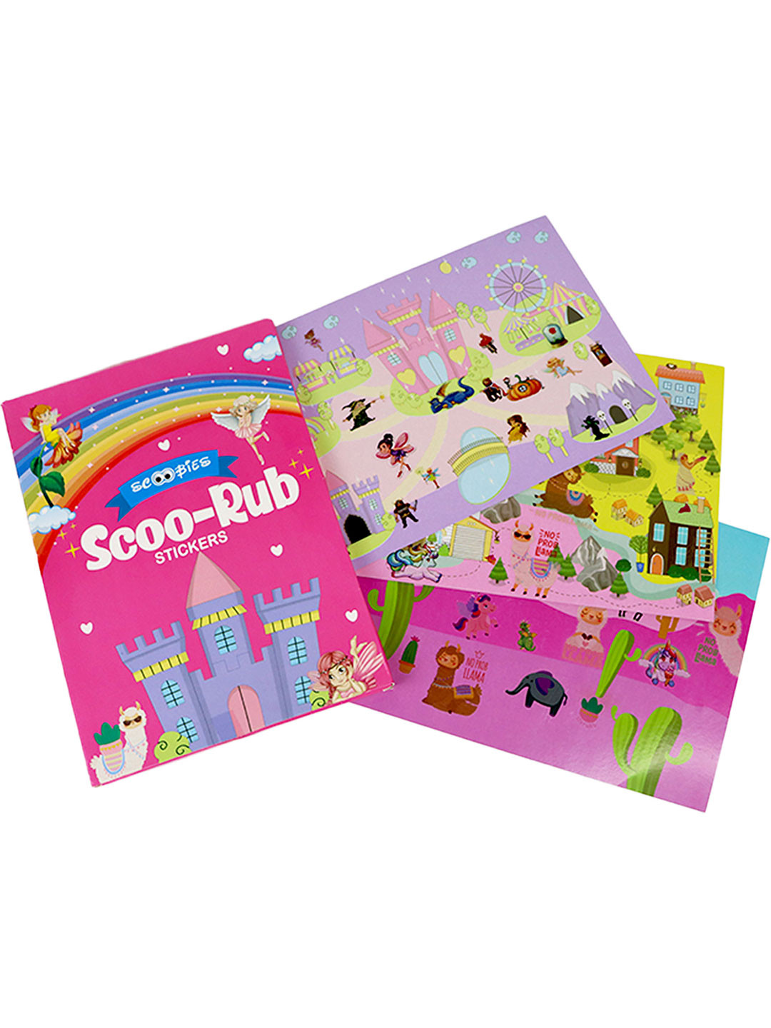 SCOOBIES Unisex Kids Pink Scoo Rub Sticker Activity Toy