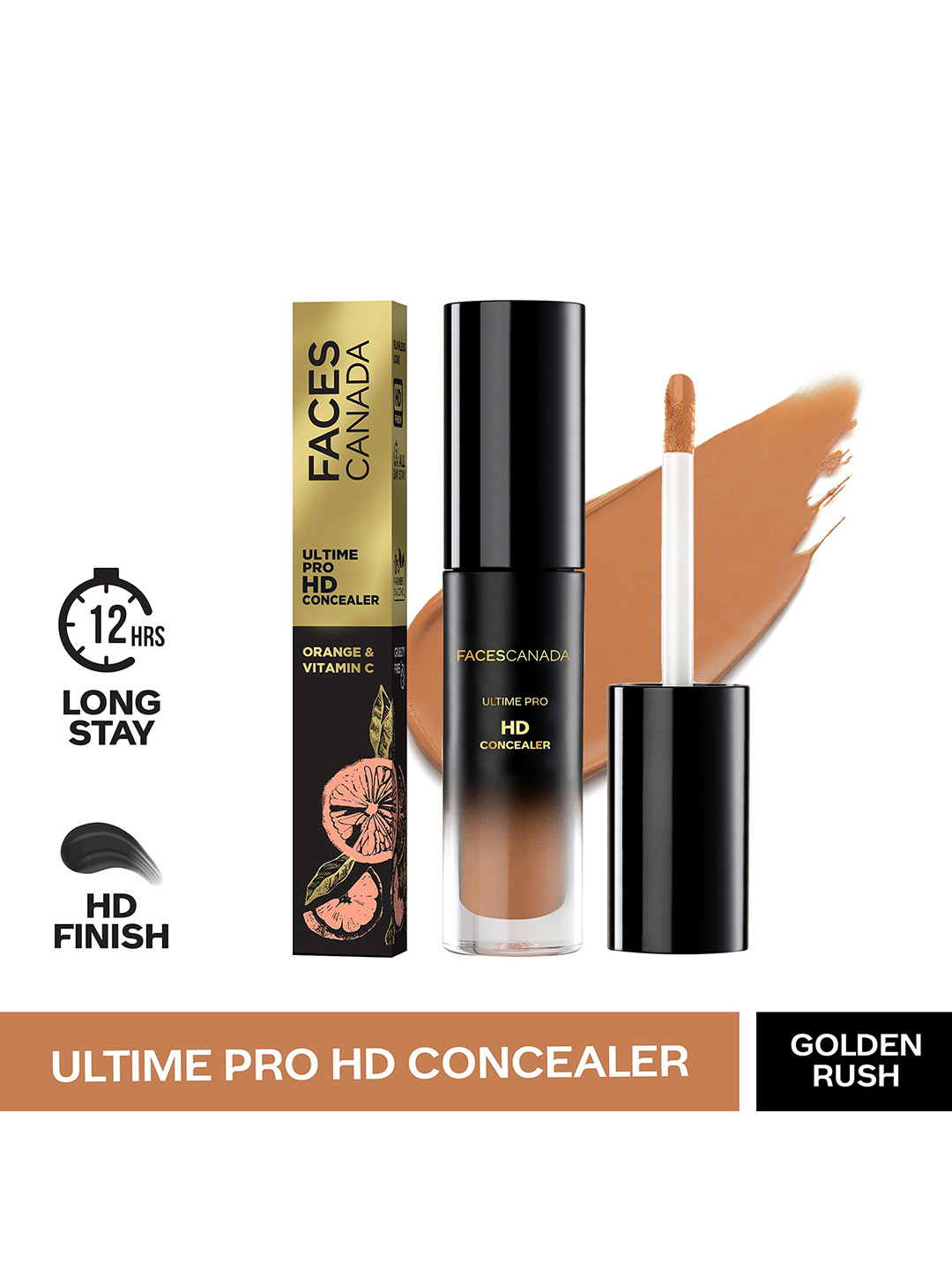 FACES CANADA 12 HR Stay Flawless HD Finish Ultime Pro HD Concealer 3.8 ml - Golden Rush 06