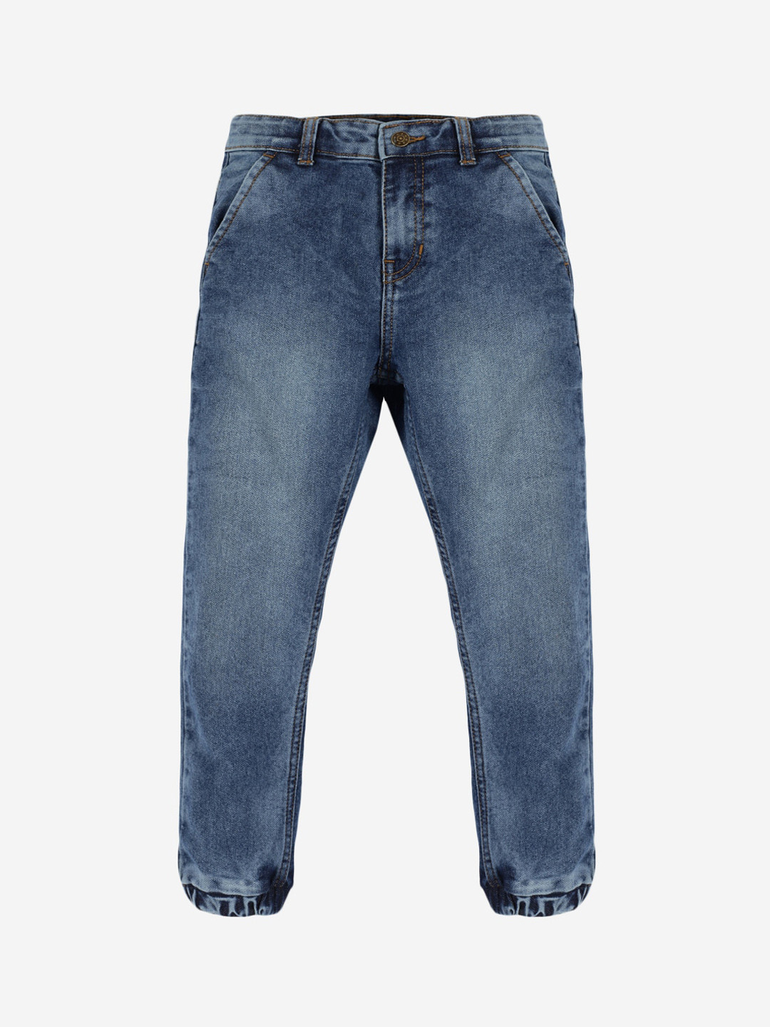 KiddoPanti Kids-Boys Blue Jean Jogger Light Fade Denim Jeans