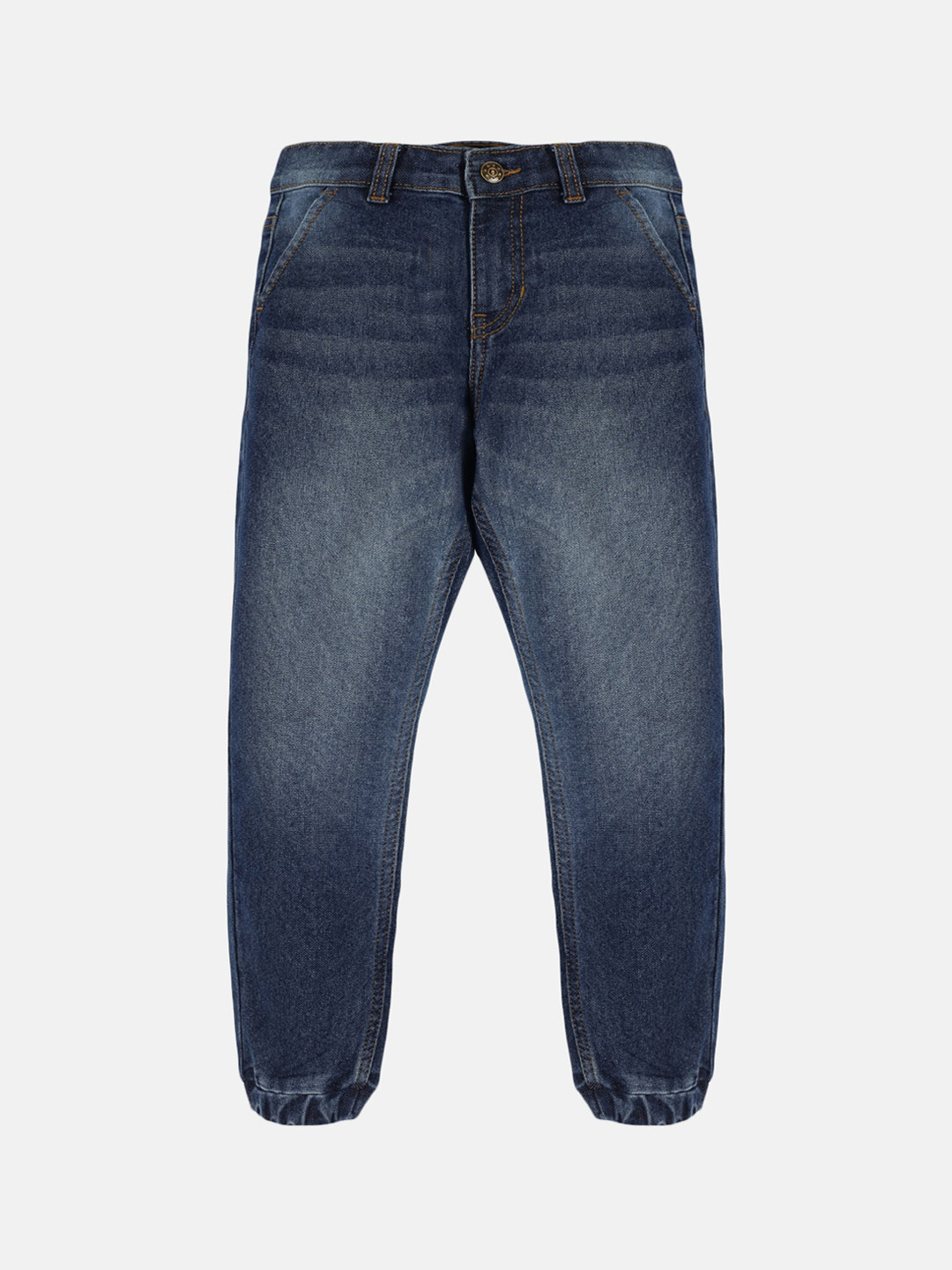 KiddoPanti Kids-Boys Blue Jean Jogger Light Fade Denim Jeans