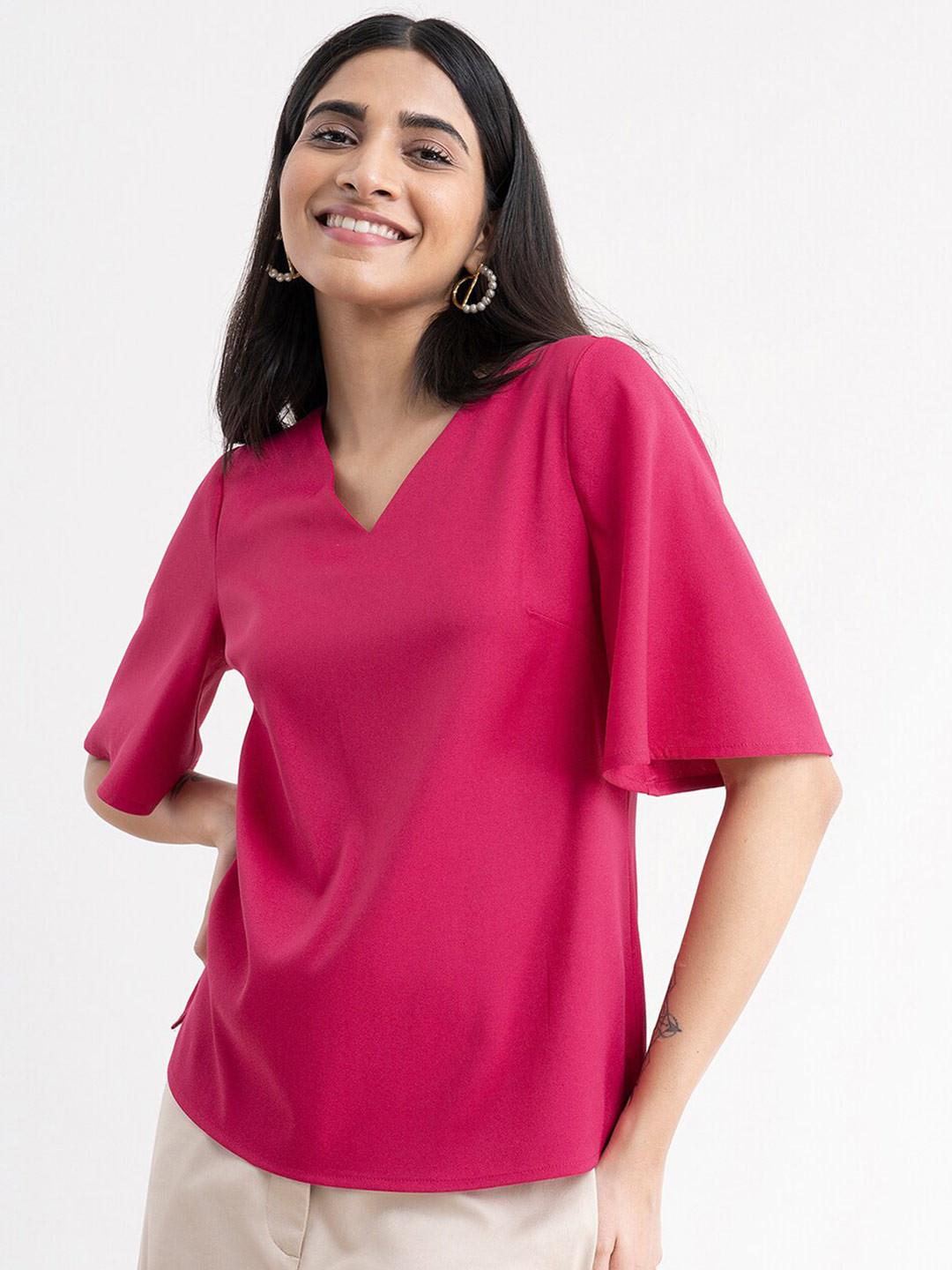 FableStreet Fuchsia Top