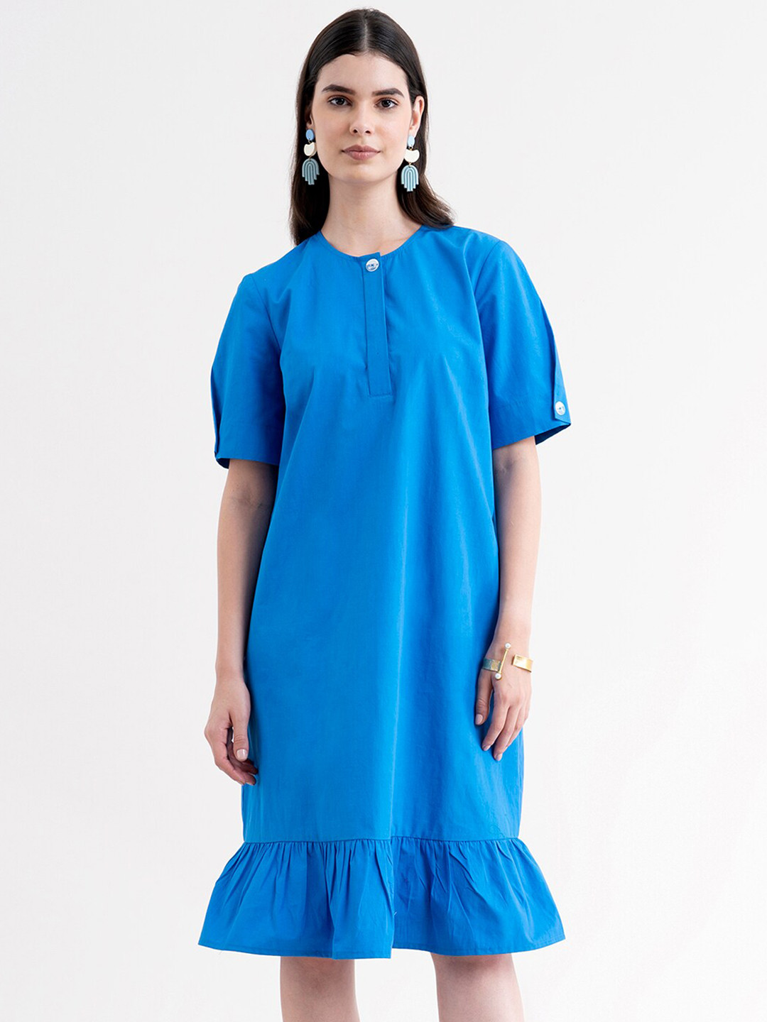 Fable Street Women Casual Blue Dress