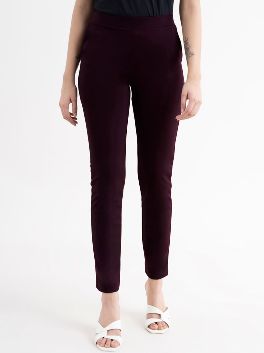 FableStreet LivIn Air Regular Fit High-Rise Trousers