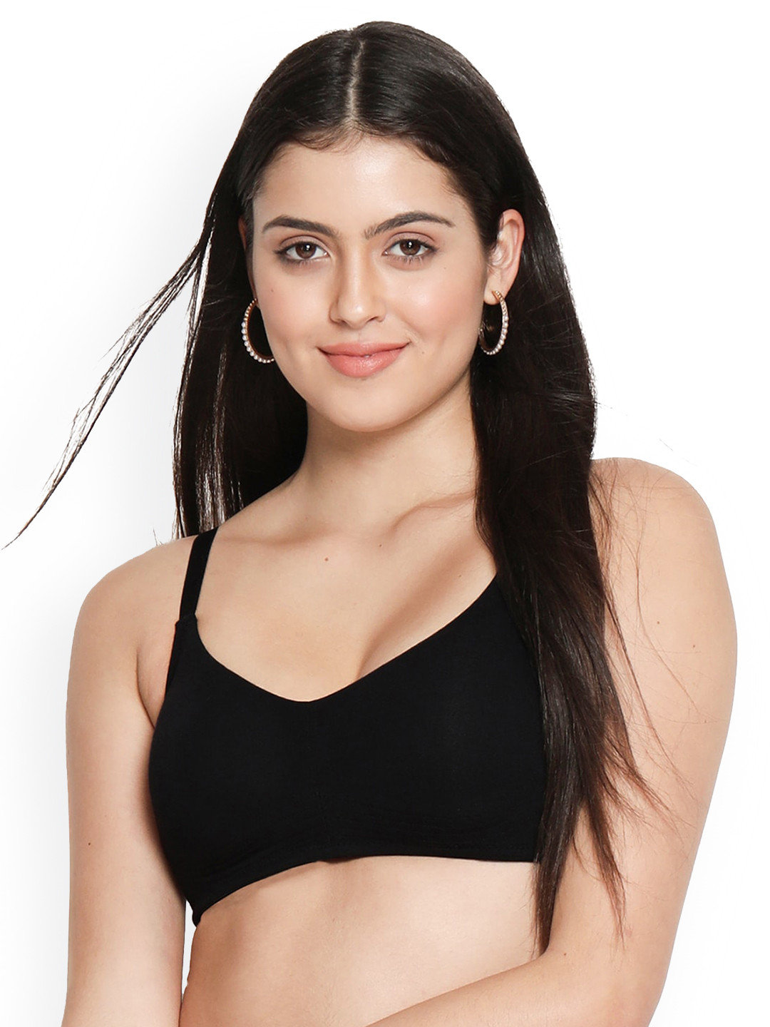 Susie Black Solid Bra