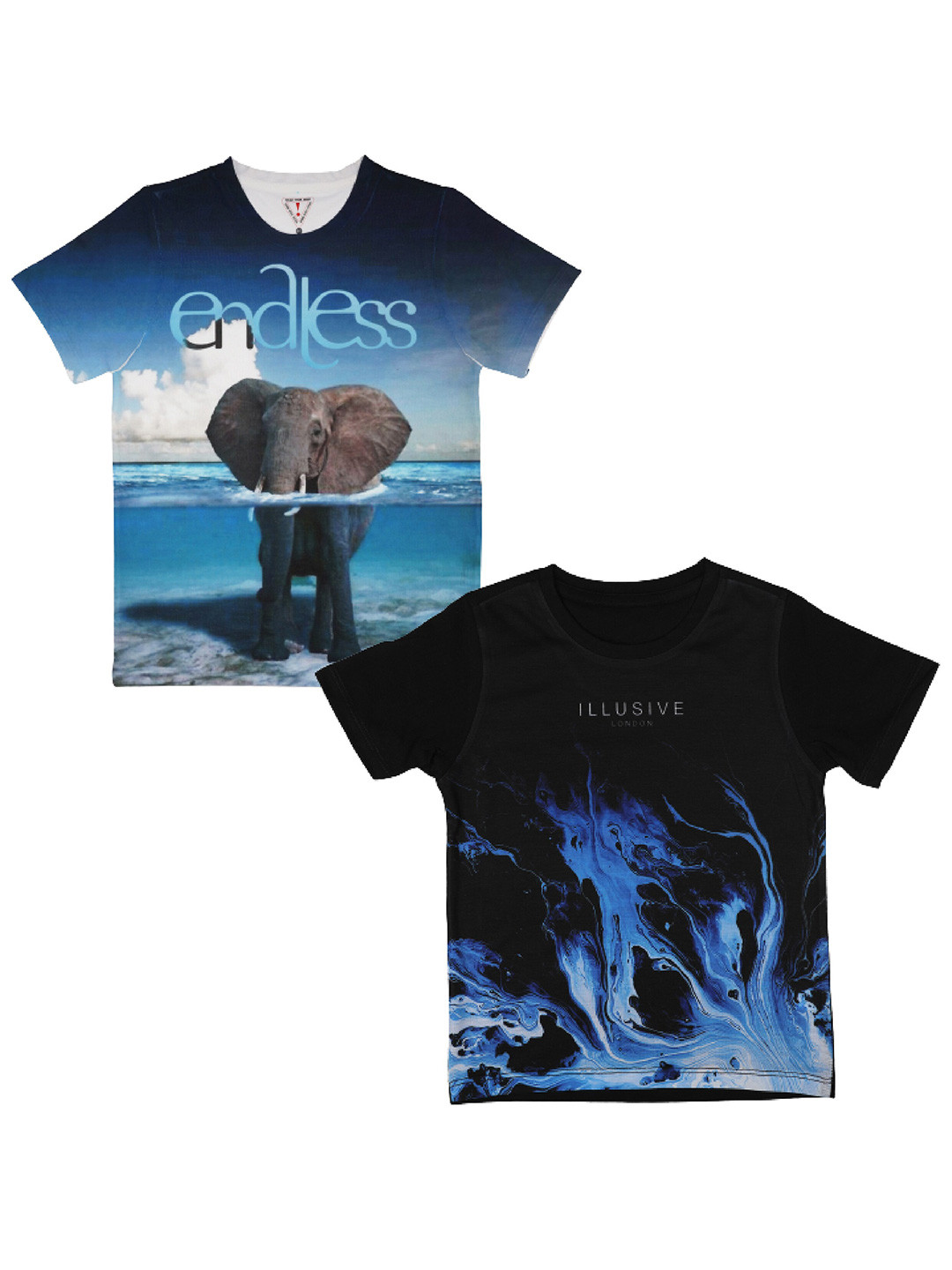 Wear Your Mind Boys Set Of 2 Multicoloured Printed T-shirt