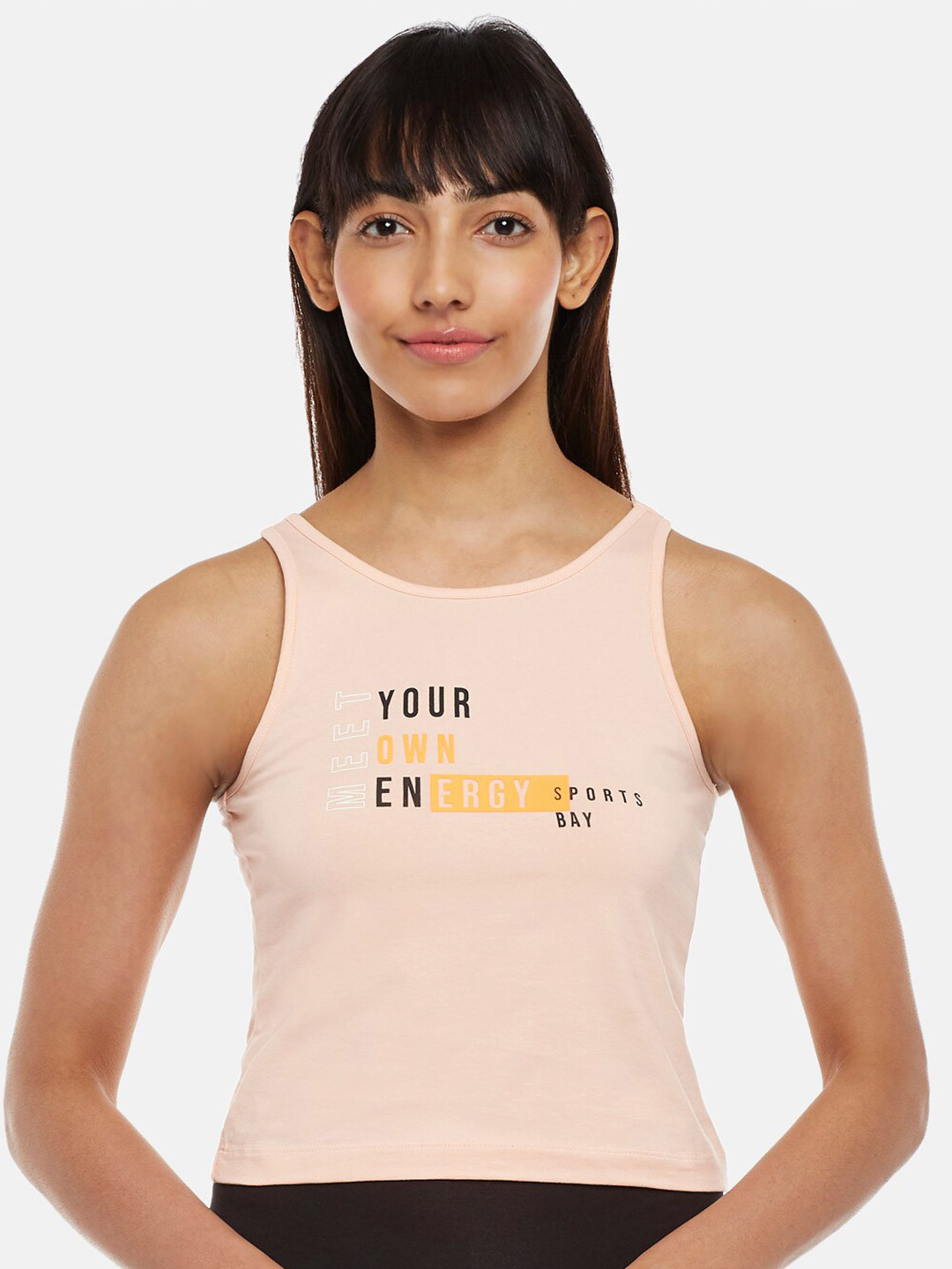 Ajile by Pantaloons Coral & novelle peach Print Top