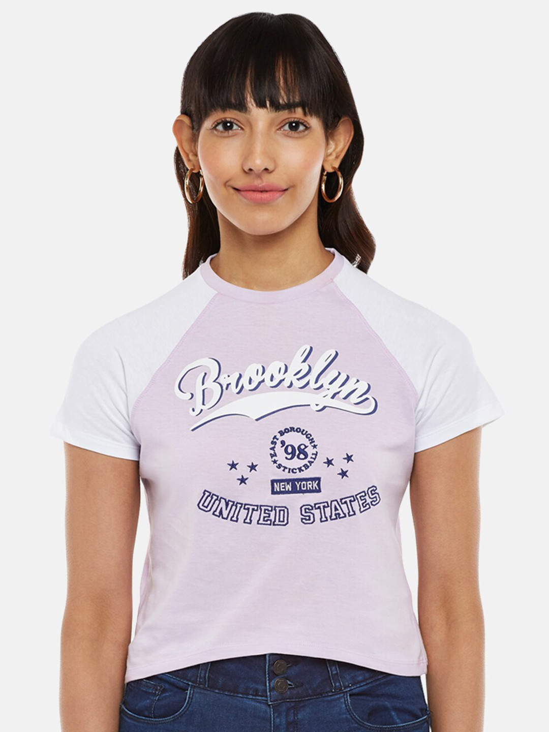 People Lavender Print Top