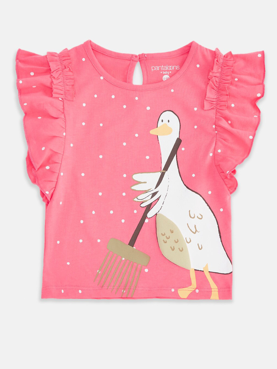 Pantaloons Baby Girls Pink Printed T-shirt