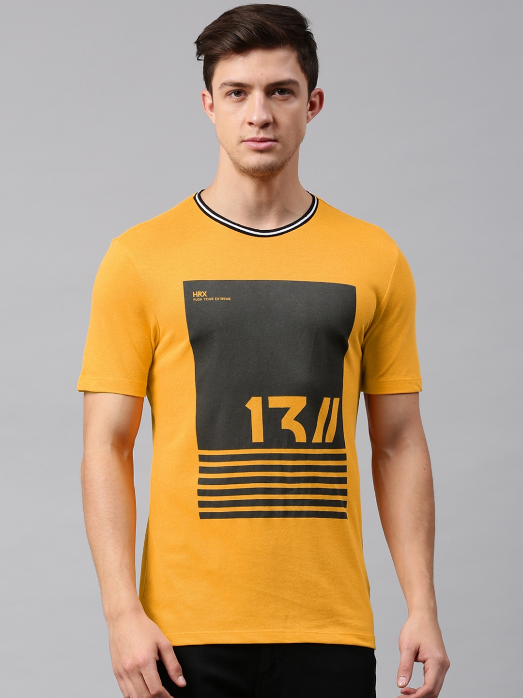 hrx yellow t shirt