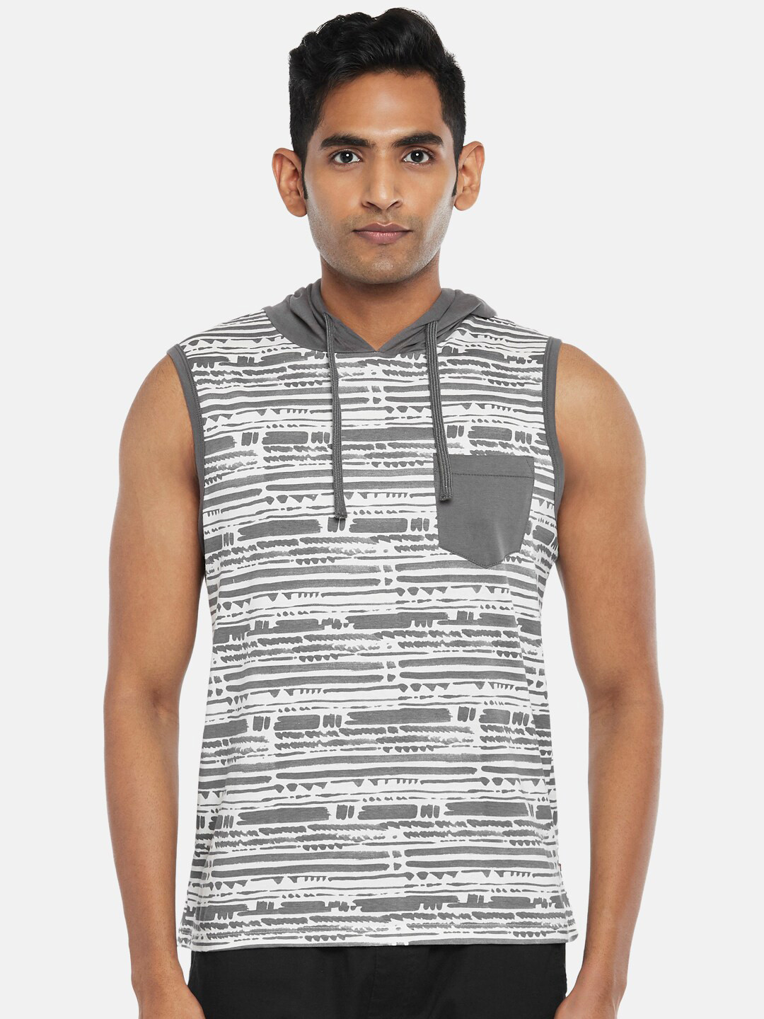 Urban Ranger by pantaloons Men Off White Printed Slim Fit T-shirt