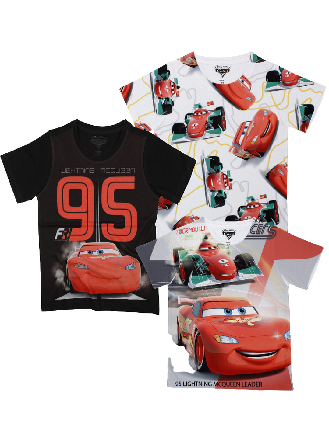 Disney by Wear Your Mind Boys White & Red 3 Printed T-shirt