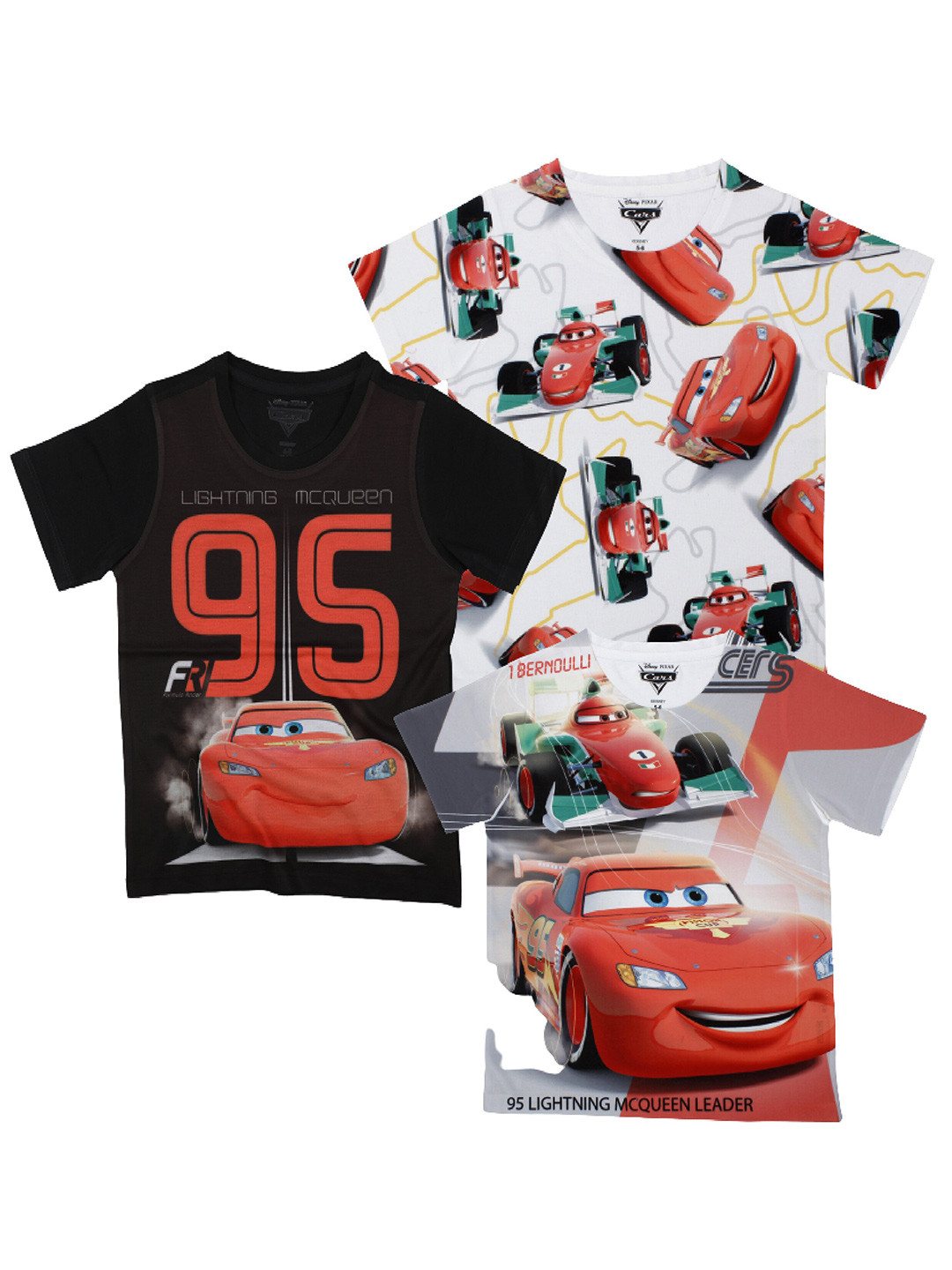 Disney by Wear Your Mind Boys White & rich black 3 Printed T-shirt