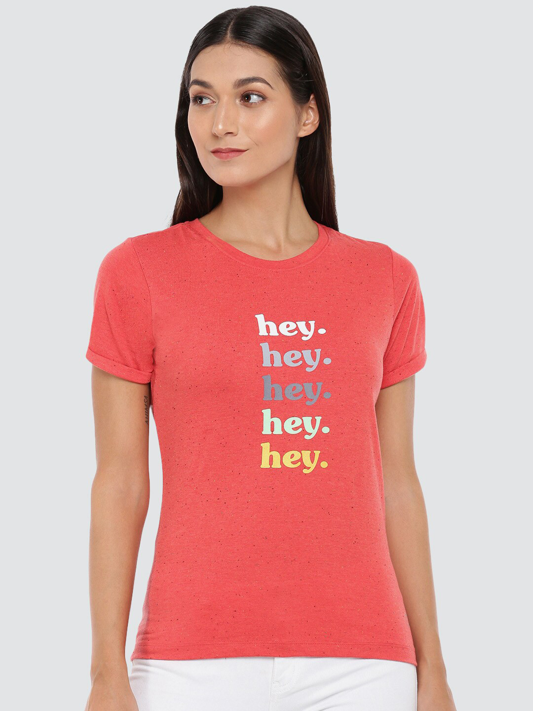 Dollar Missy Women Cotton Super Soft Round Neck Short Sleeves T Shirt