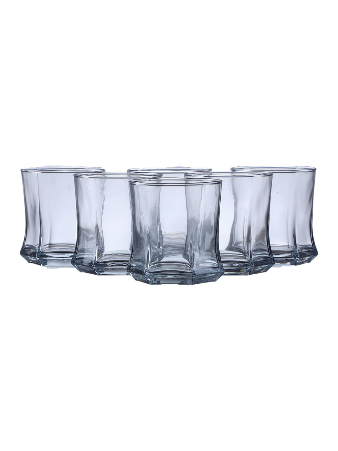 Ceradeco Set of 6  Transparent Solid Glass Bar and Drinkware