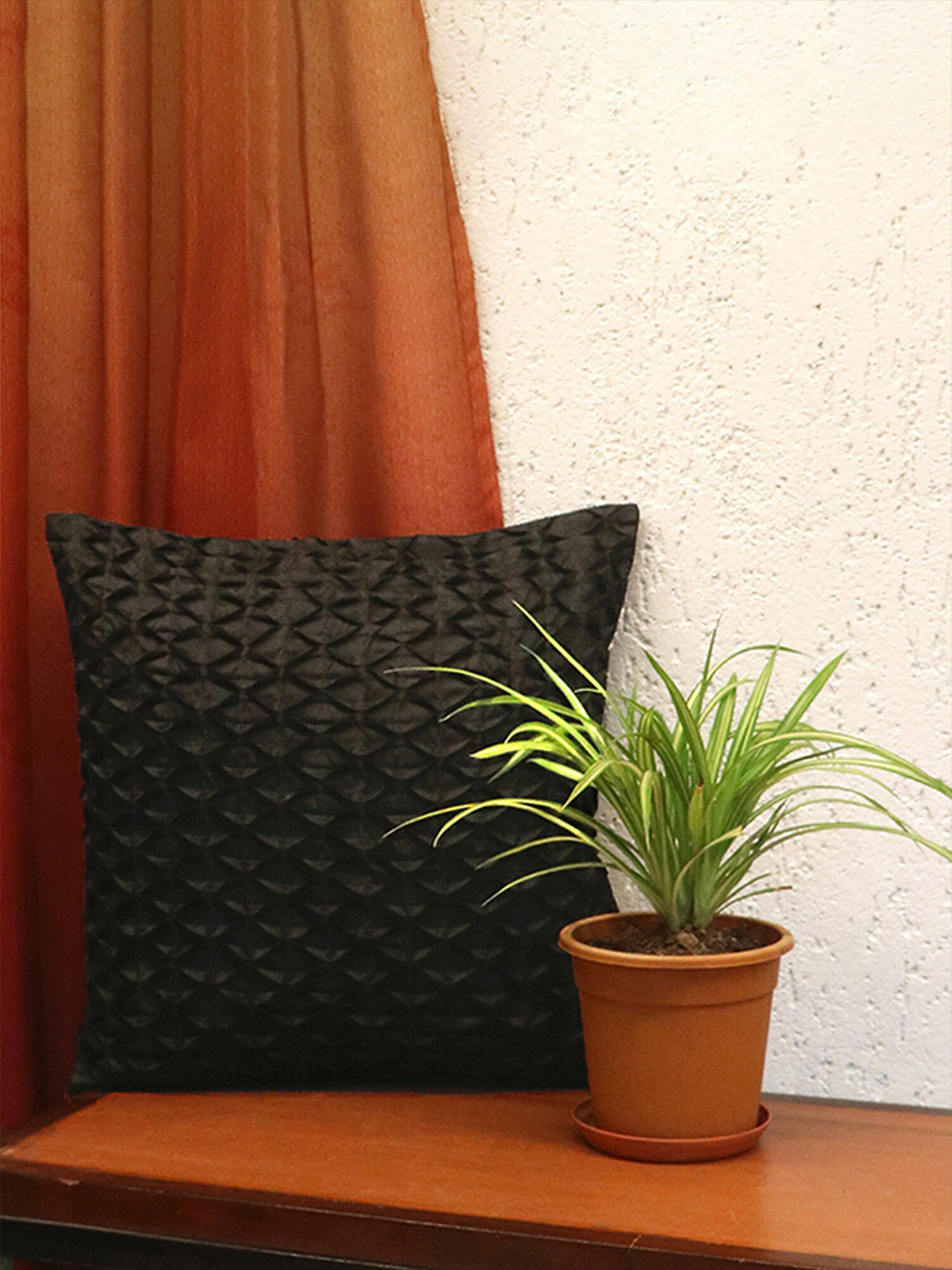 ZEBA Black Square Cushion Covers