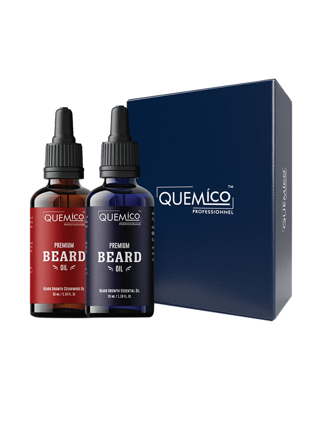 Quemico Professionnel Men Set of 2 Beard Growth Essential Oil - 35ml each