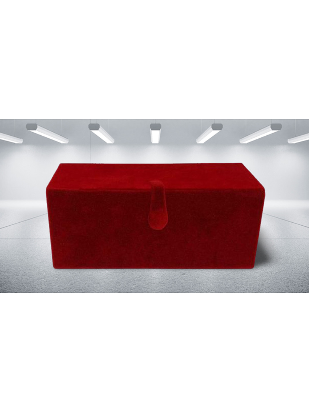 atorakushon Set Of 2 Cream-Toned & Red Solid Jewellery Earrings Storage Box