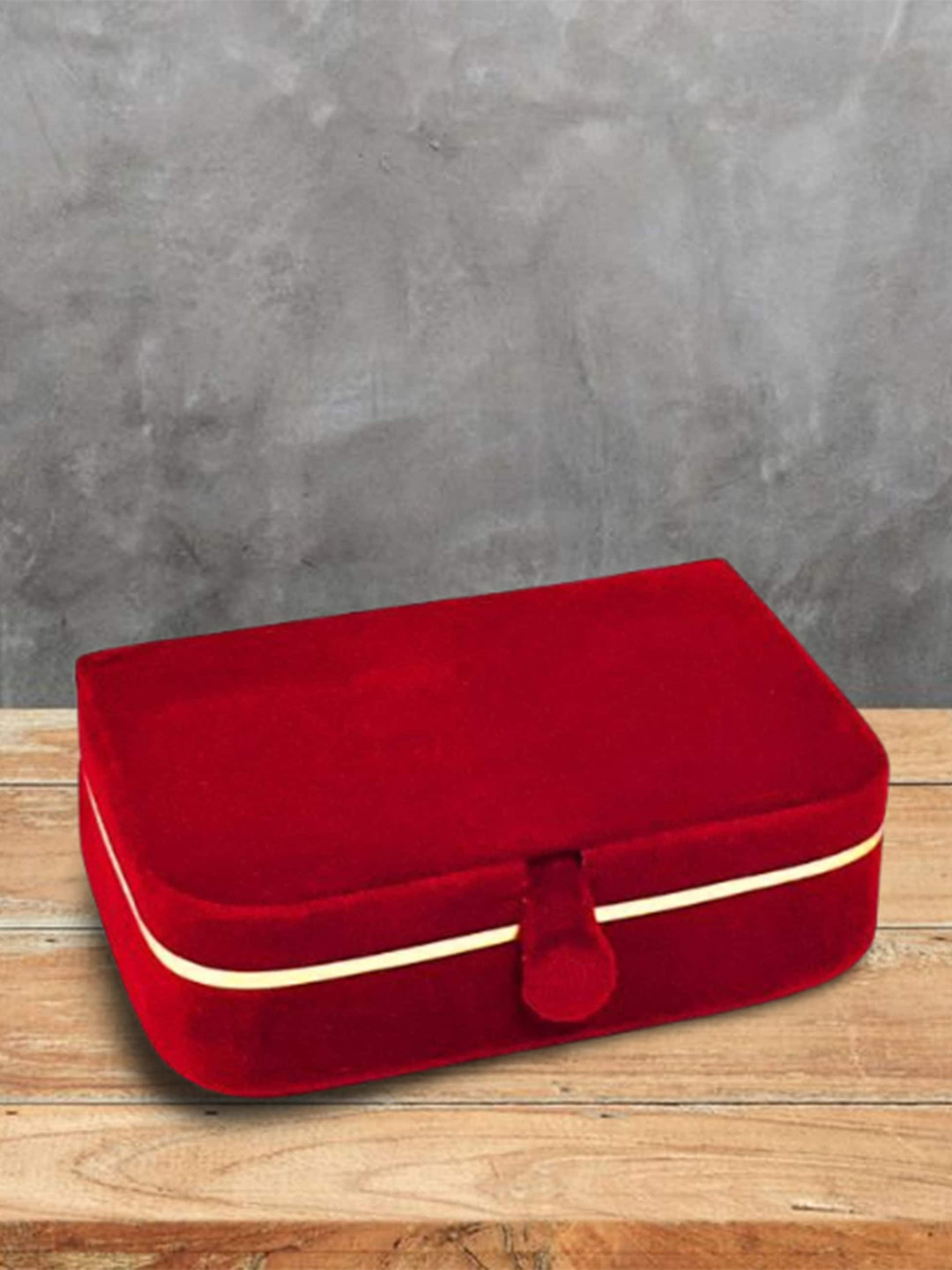 atorakushon Red Solid Ring Storage Jewellery Organizer