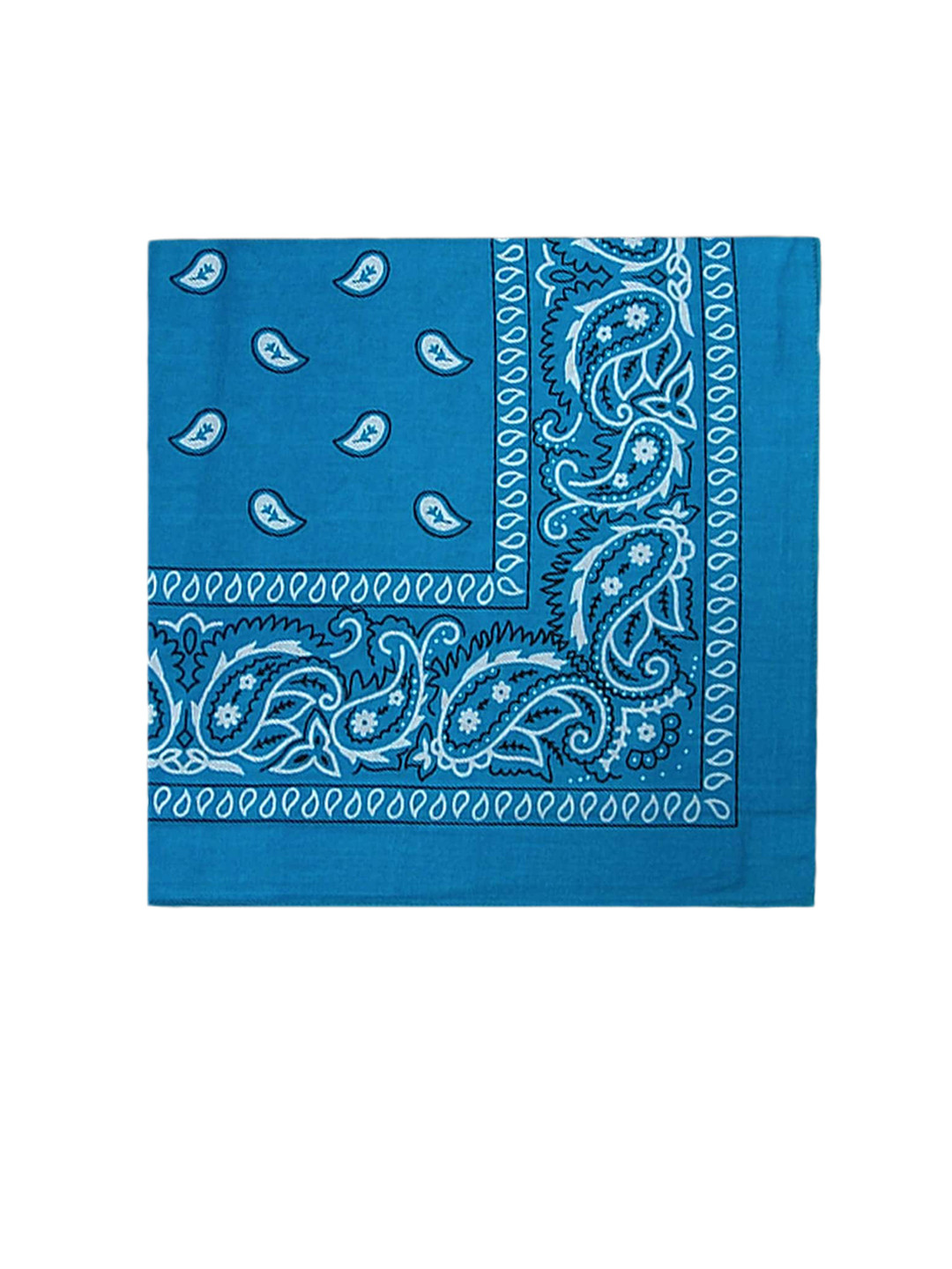 Aadikart Unisex Blue Paisley Printed Cotton Bandanas