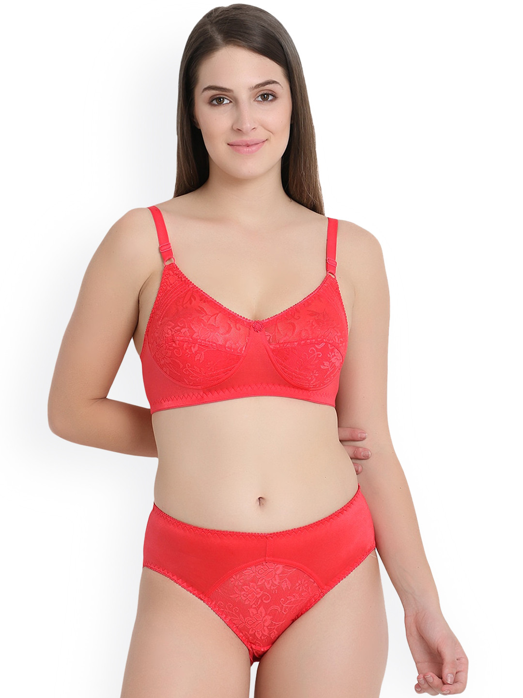 KYODO Women Pink Net Non-Wired Lingerie Set KYODO_BRPan_NancySet1_Pink-Pink