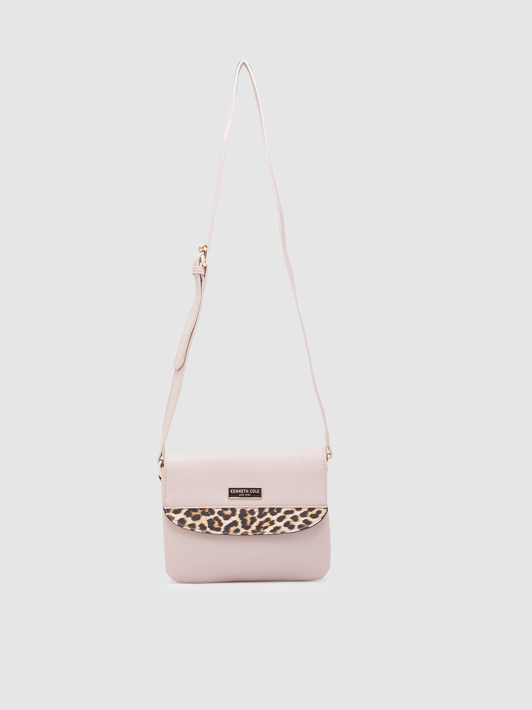Kenneth Cole Nude-Coloured Animal Printed PU Sling Bag