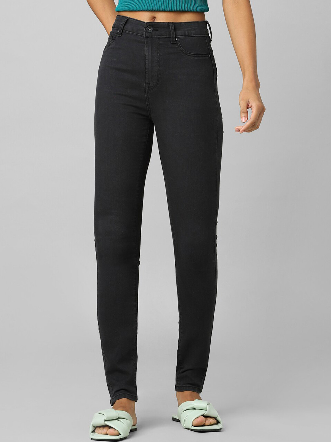 ONLY Black Skinny Fit High-Rise Jeans