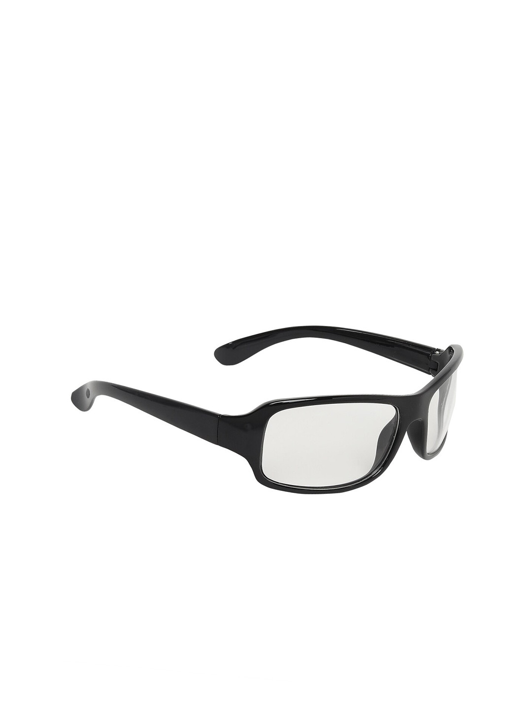 GARTH Unisex White Lens & Black Sports Sunglasses with UV Protected Lens