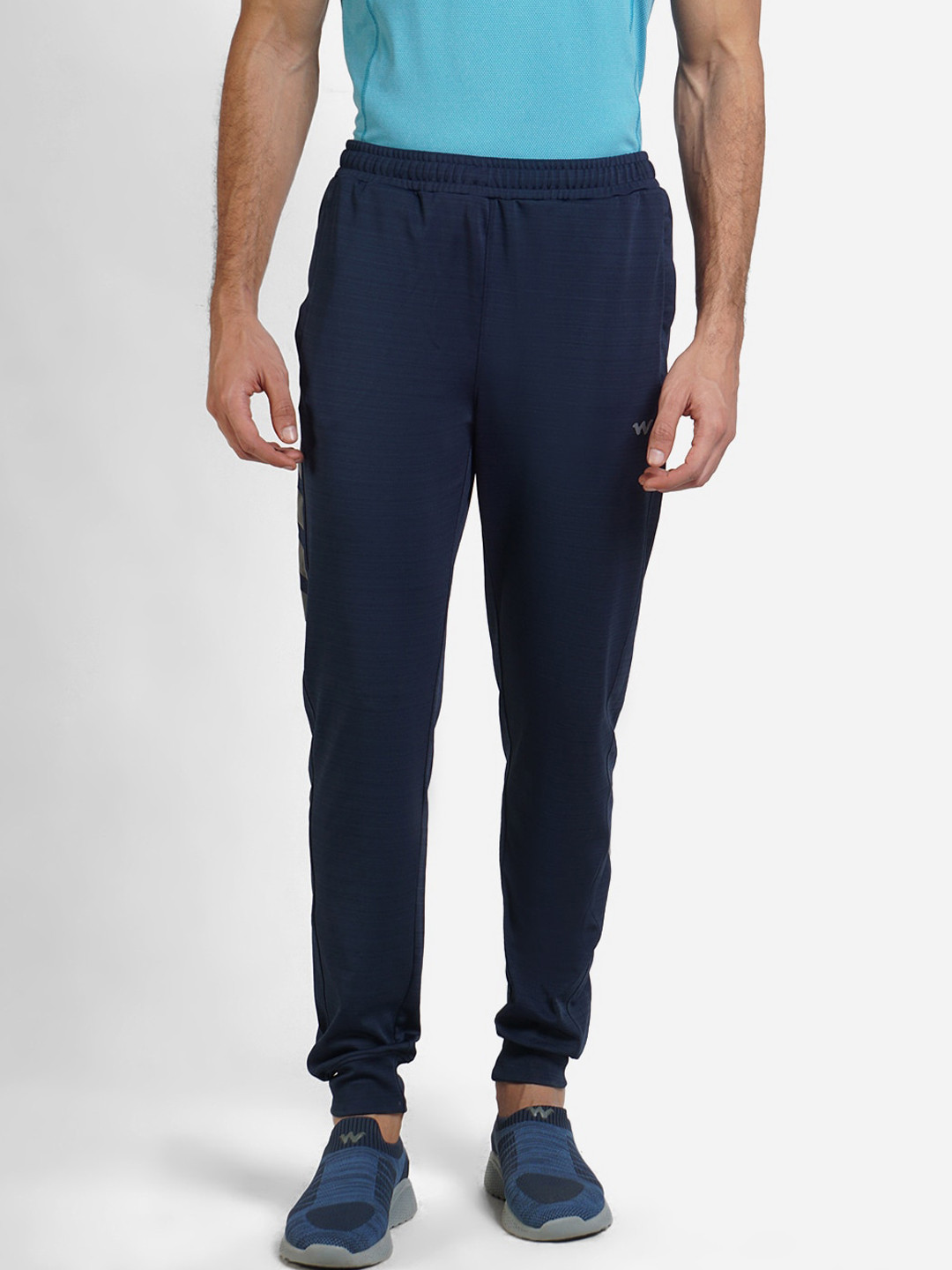 Wildcraft Men's Navy Blue Solid Pure Cotton Joggers