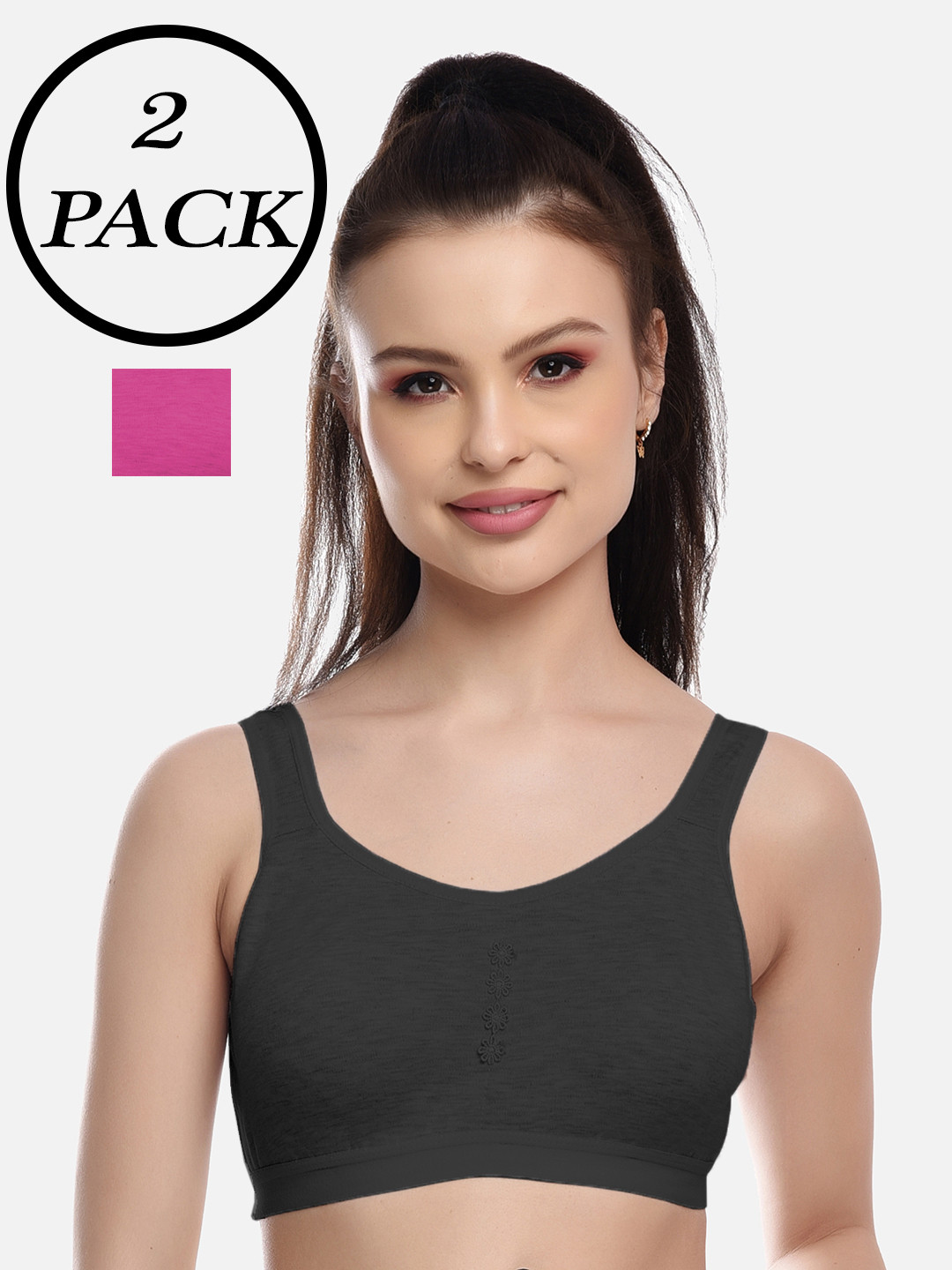 FIMS Black & Pink Bra