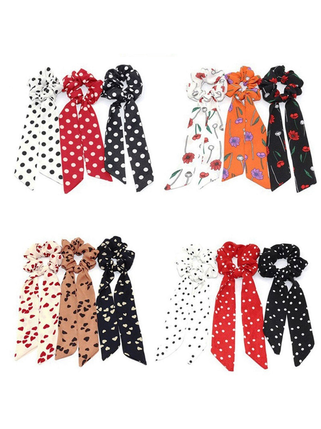 DIAN Women Set of 12 Ribbon Scrunchie