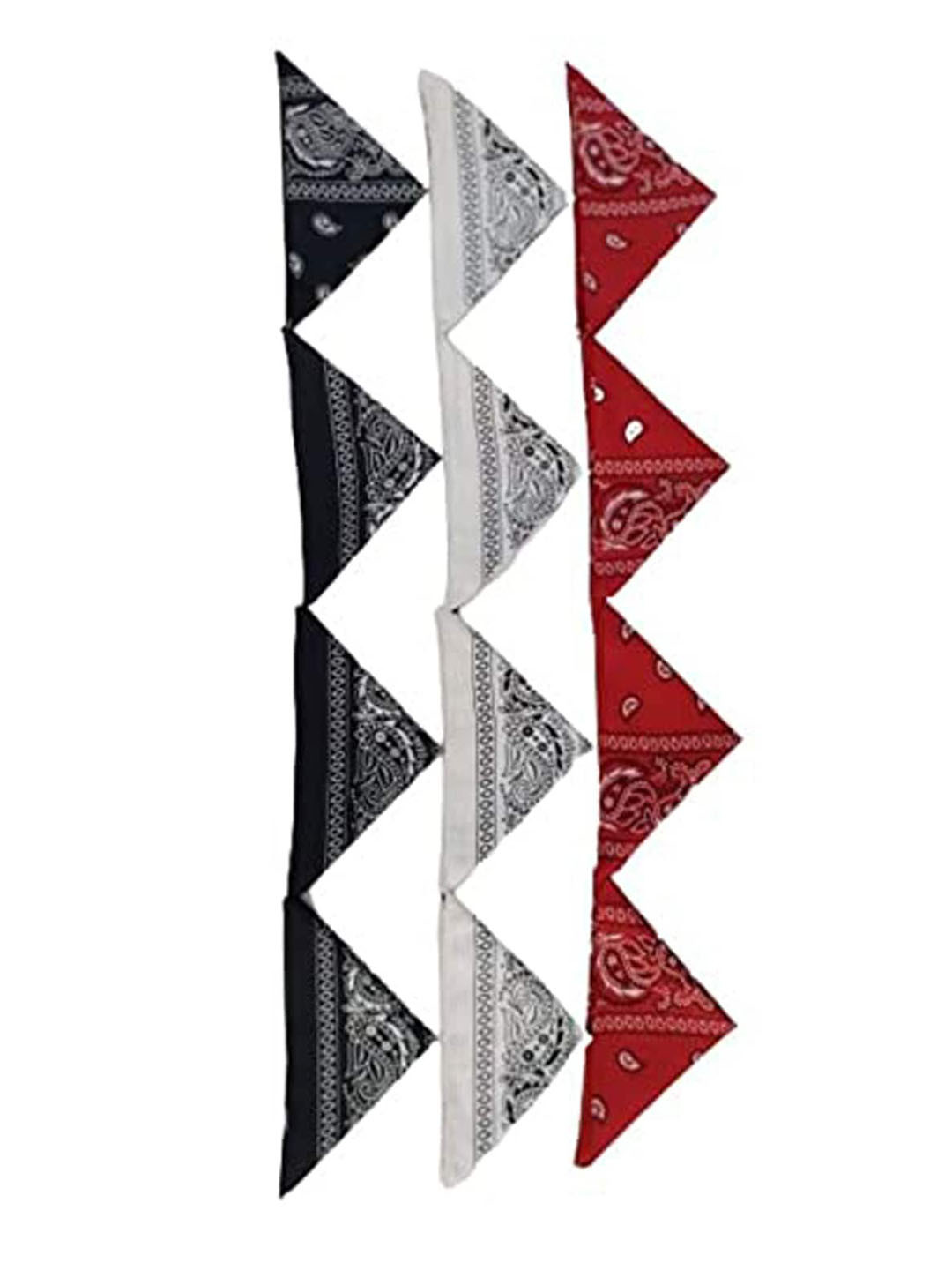 Aadikart Pack Of 12 Paisley Printed Cotton Headband