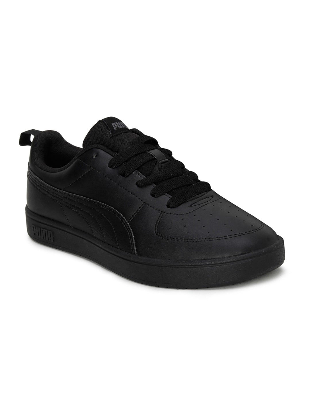 Puma Unisex Black Perforations Rickie Sneakers