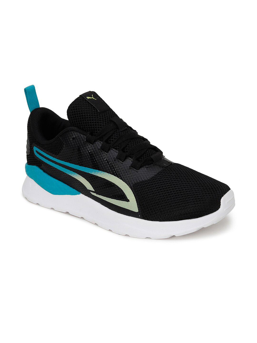 Puma Men Black Faster Woven Design Sneakers