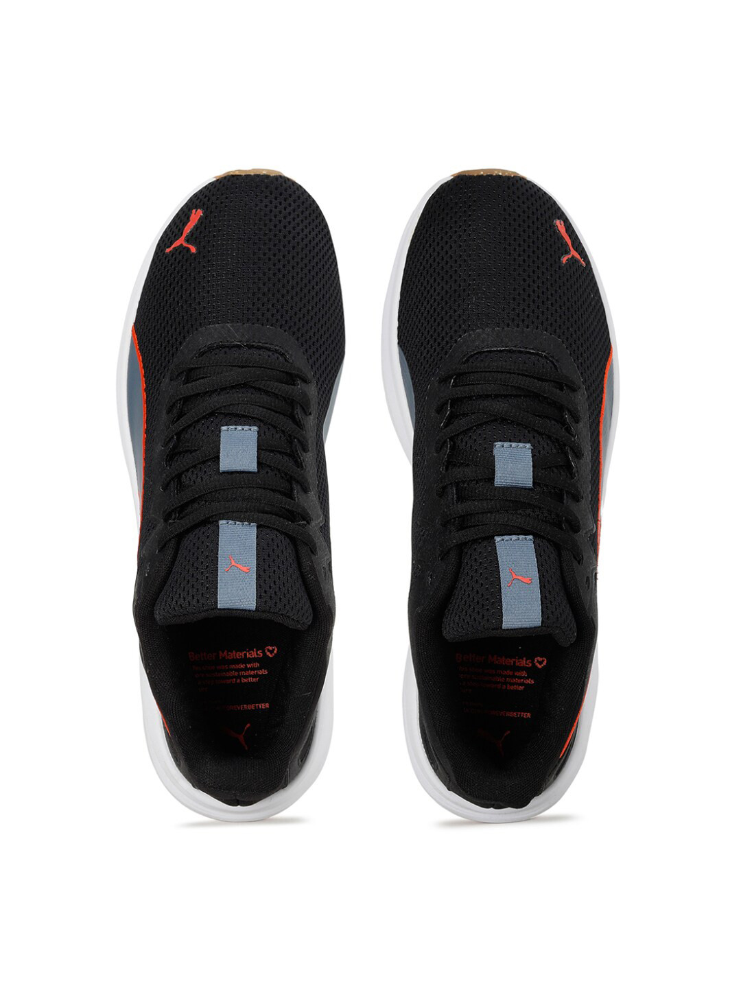 Puma Unisex Black Transport Textile Running Shoes