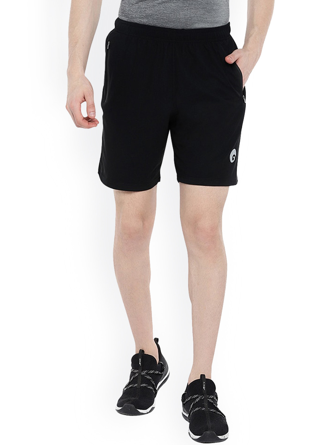 Omtex Men Black Training or Gym Sports Shorts