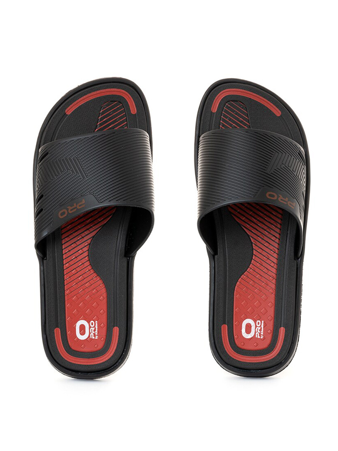 Khadims Men Black & Red Sliders