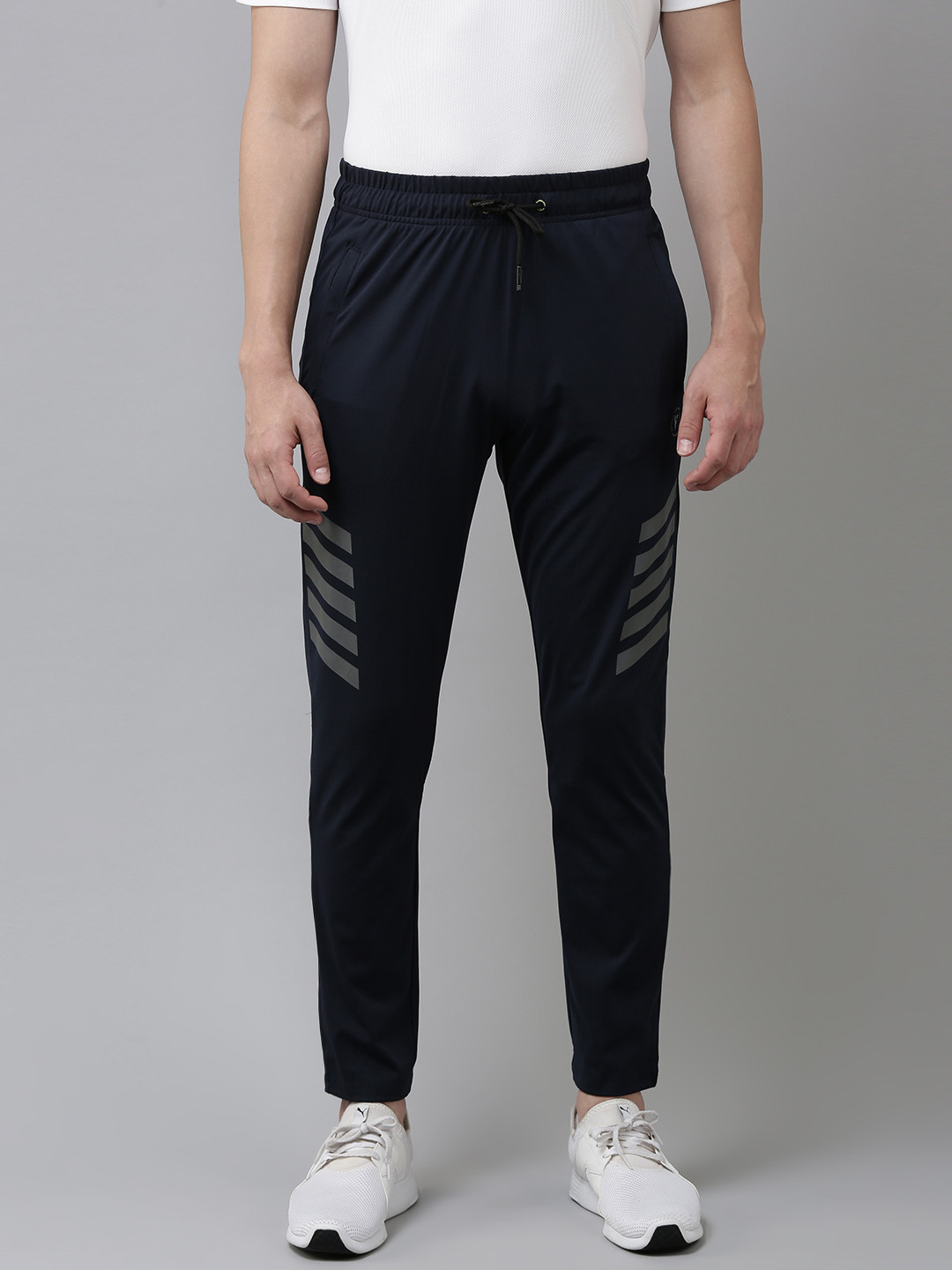 Van Heusen Men Striped Slim Fit Mid-Rise Outdoor Track Pants