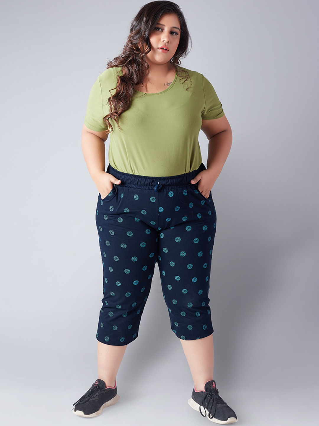 CUPID Women Navy Blue Capris
