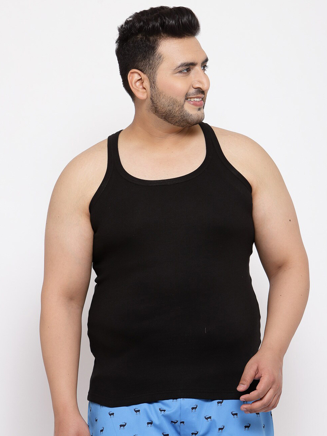 plusS Men plus size Black T-shirt