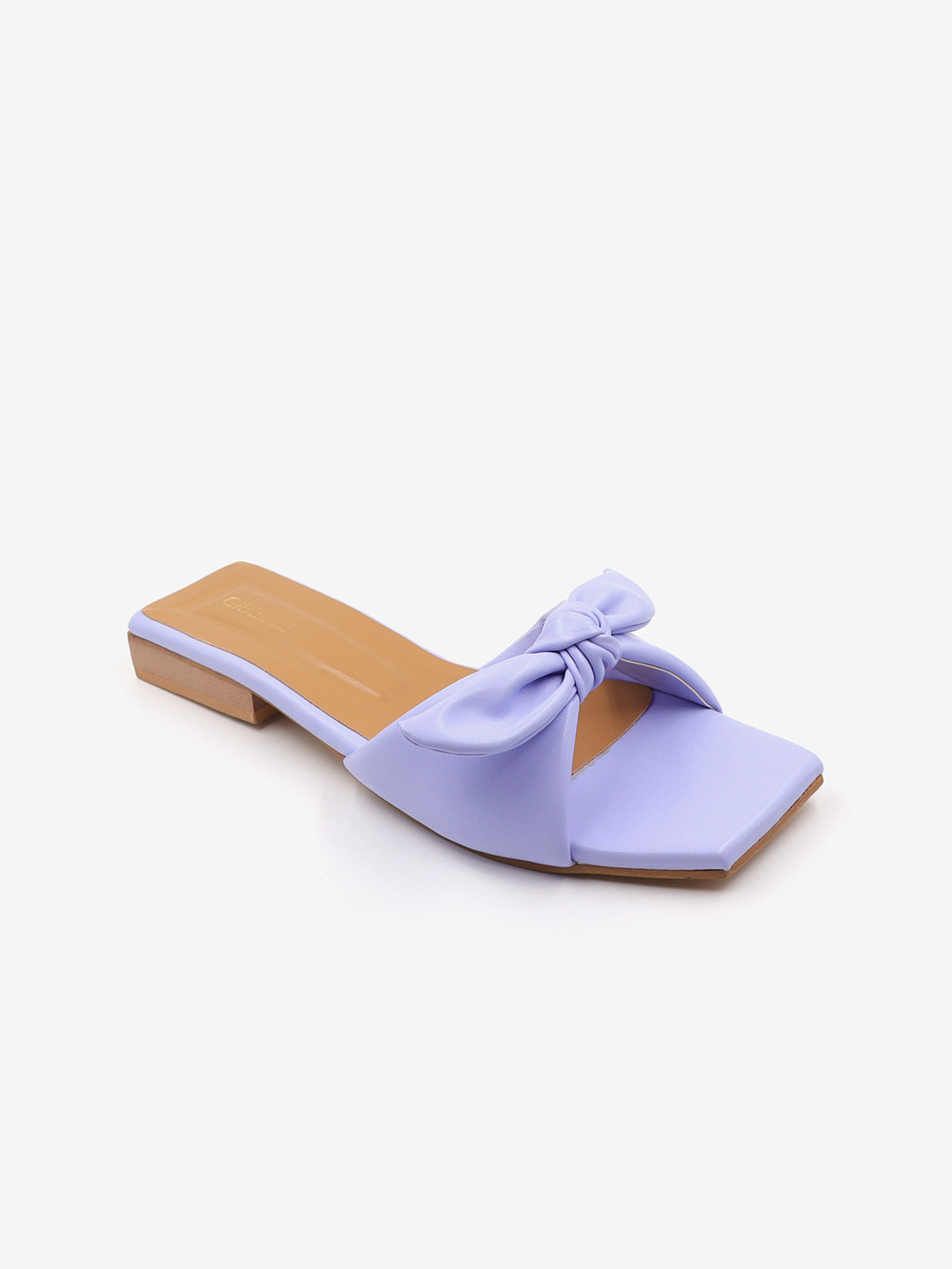 Gibelle Women Purple Bows Open Toe Flats