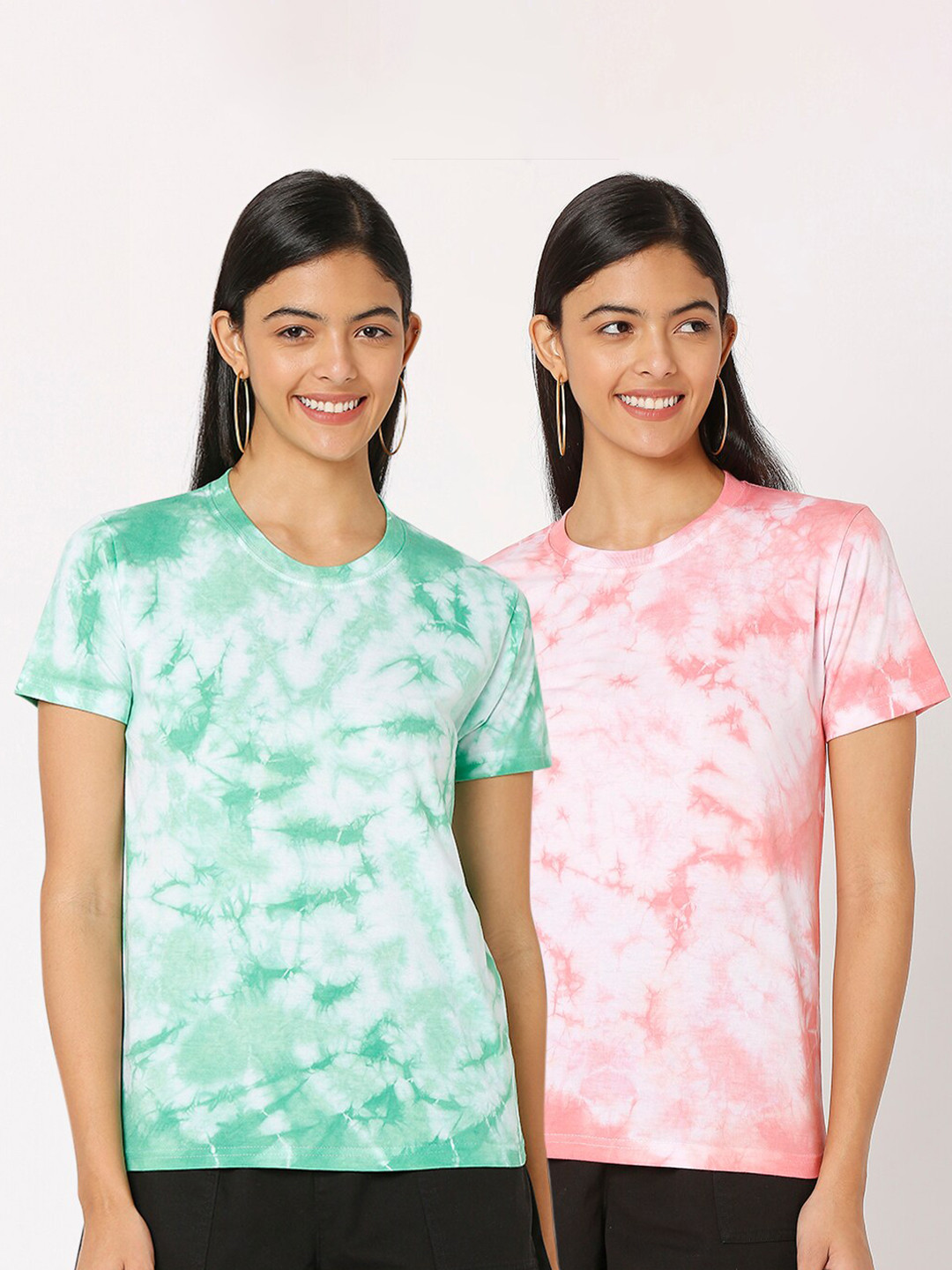 Smarty Pants Pack of 2 Tie & Dye Round Neck Lounge T-shirts