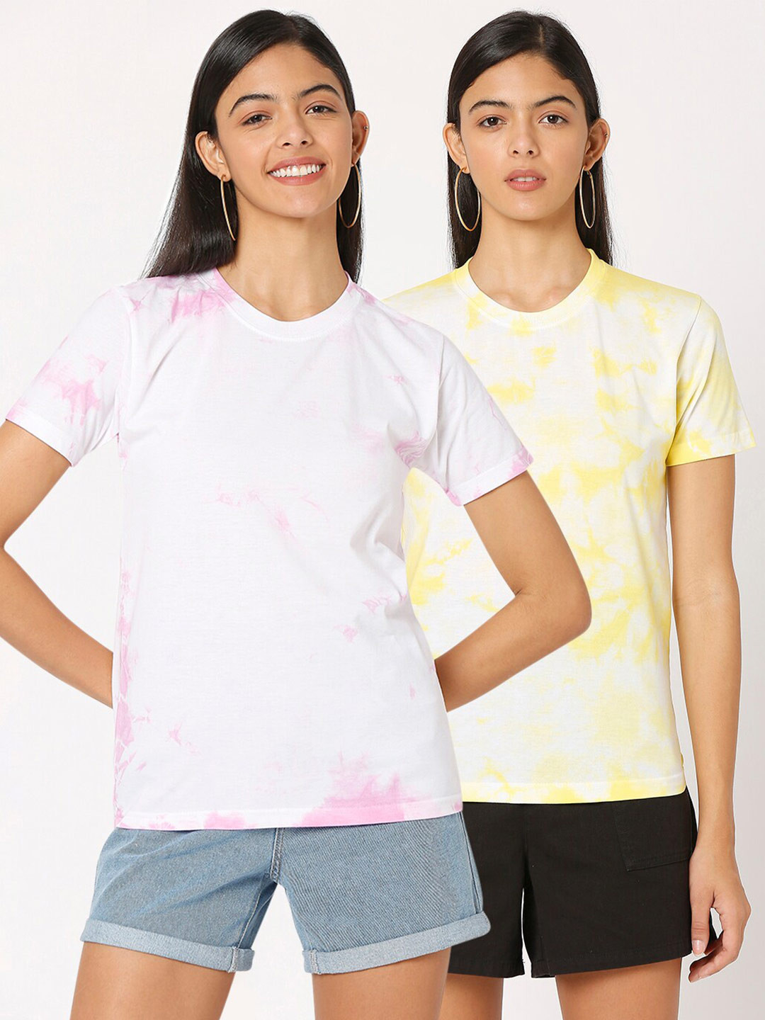 Smarty Pants Pack of 2 Tie & Dye Round Neck Lounge T-Shirts