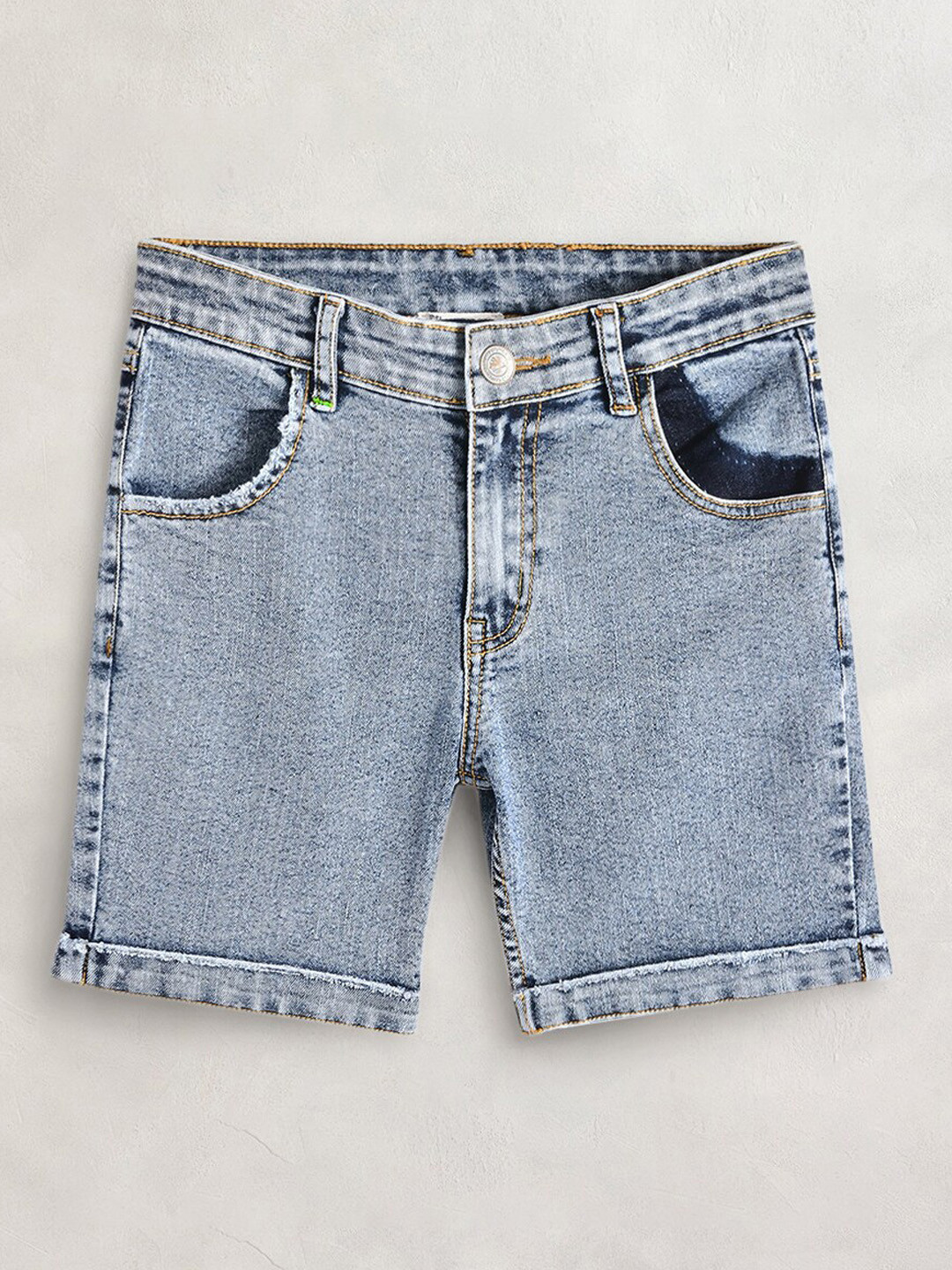 Cherry Crumble Boys Blue Washed Denim Shorts