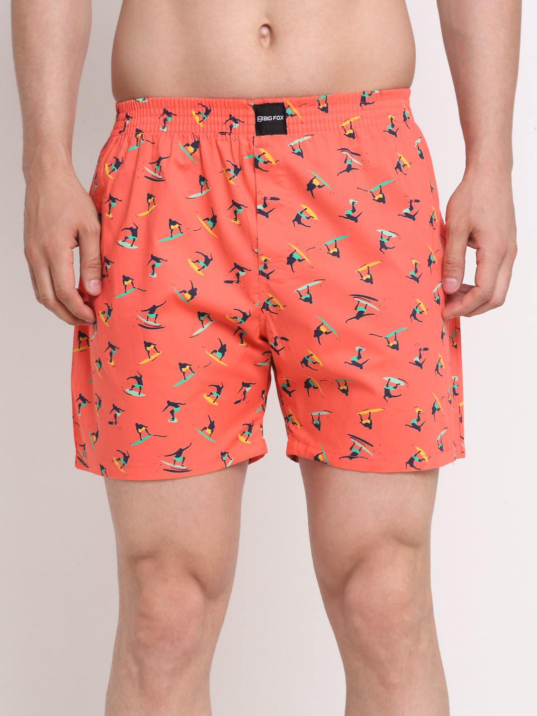 Big Fox Men Peach-Colored Printed  Boxers