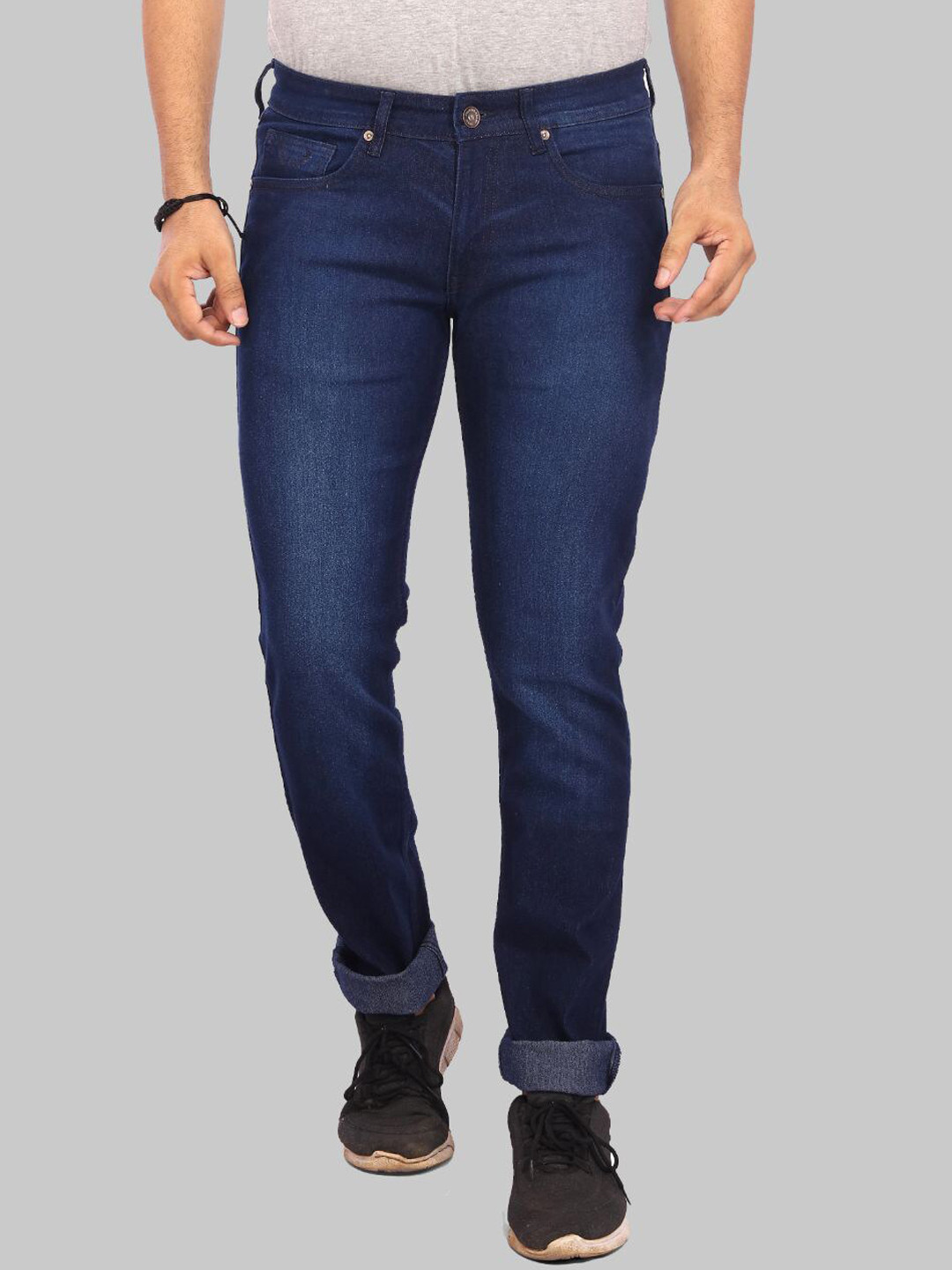 ROCKING SWAMY Men Blue Slim Fit Light Fade Stretchable Jeans