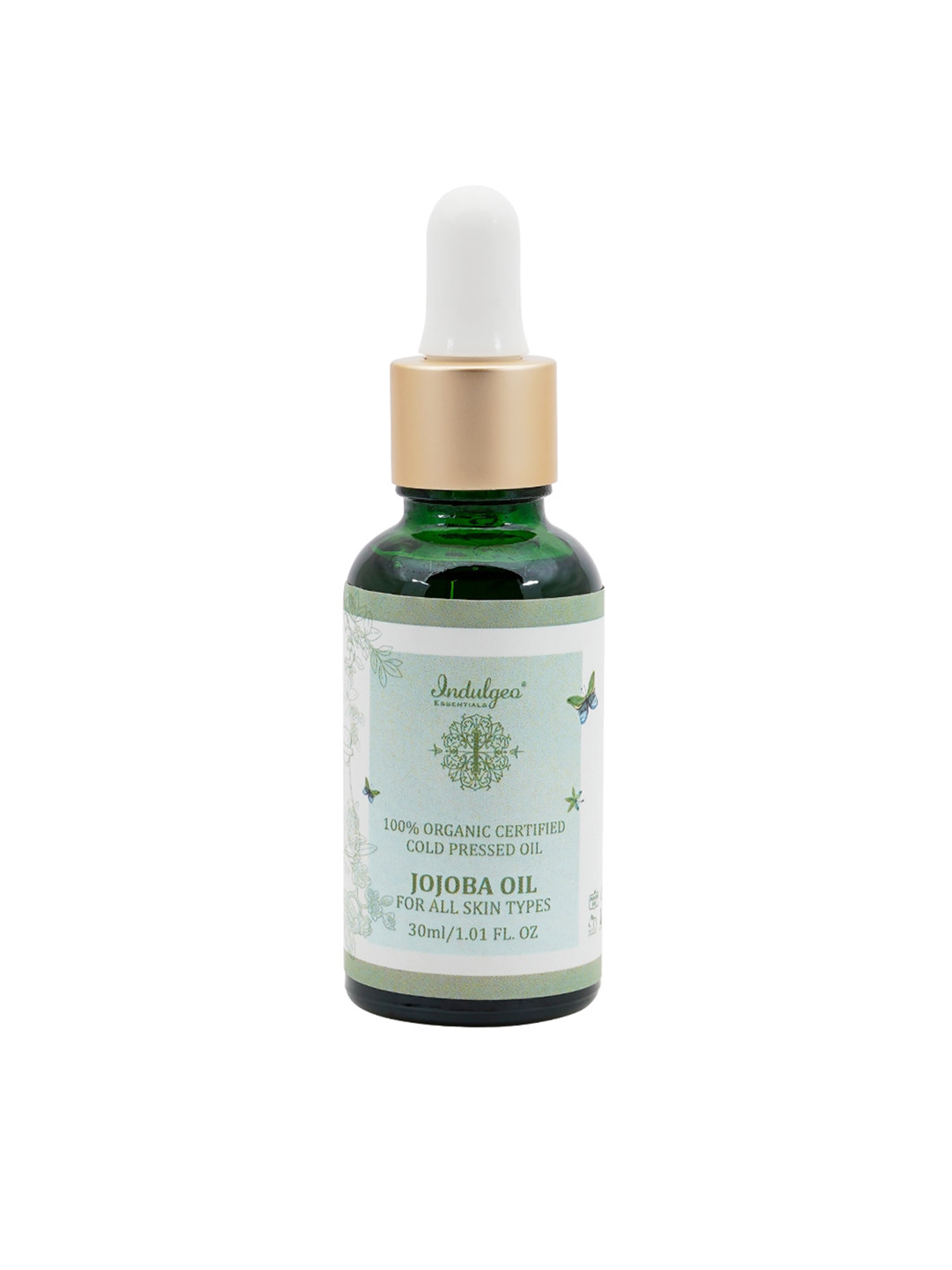 Indulgeo Essentials 100% Organic Certified Cold Pressed Jojoba Oil - 30ml