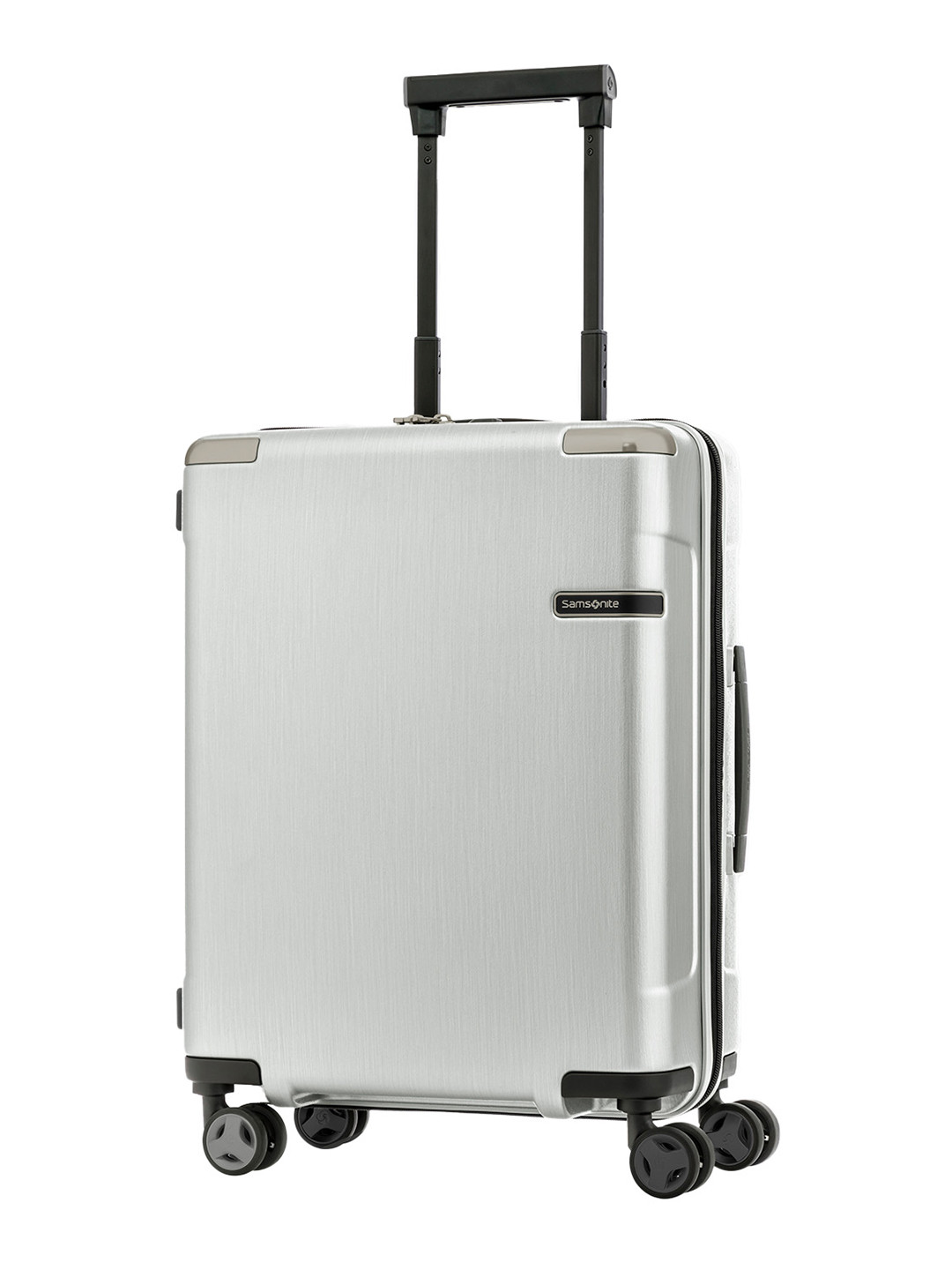 Samsonite EVOA Silver-Coloured Solid Hard-Sided Cabin Trolley Bag - 36 L