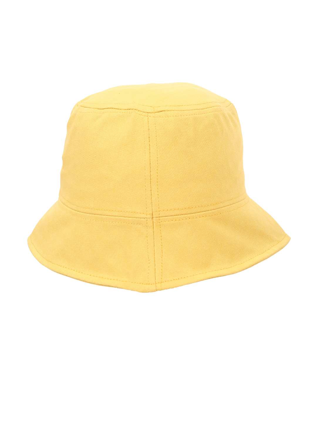 FabSeasons Yellow Solid Cotton Bucket Hat